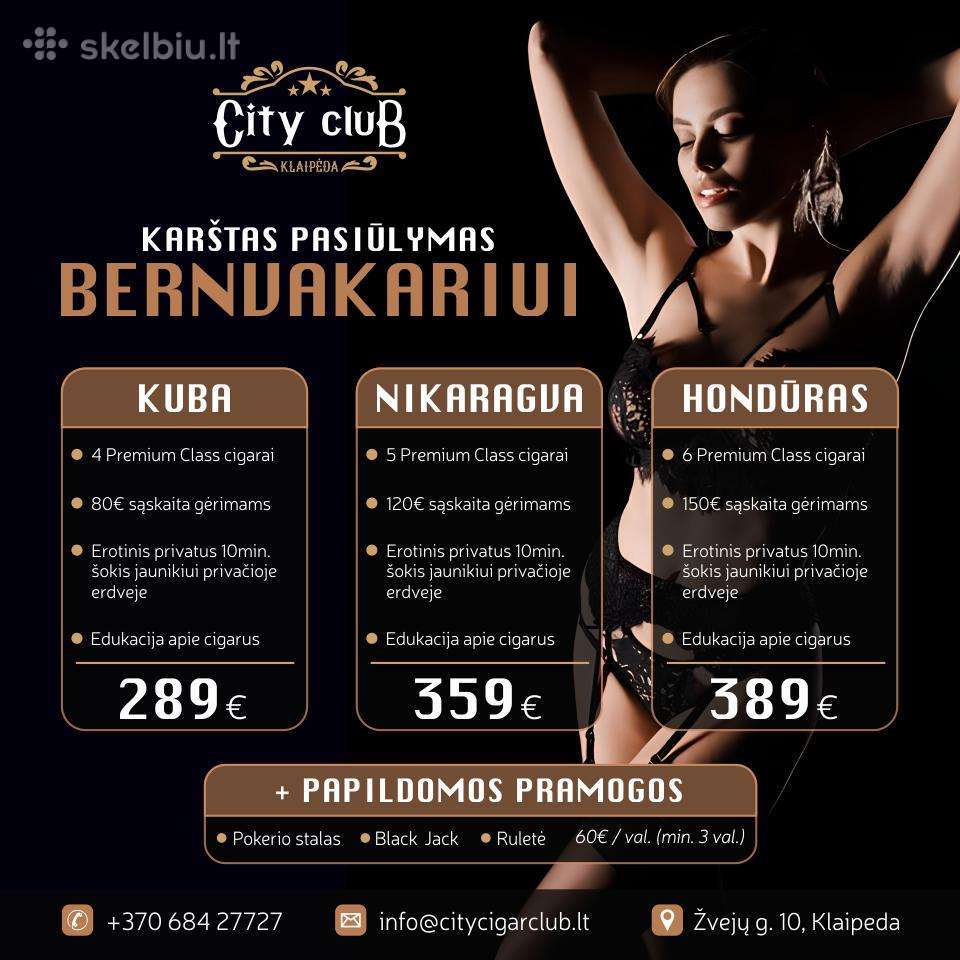 Kazino stiliaus bernvakaris Klaipėdos senamiestyje