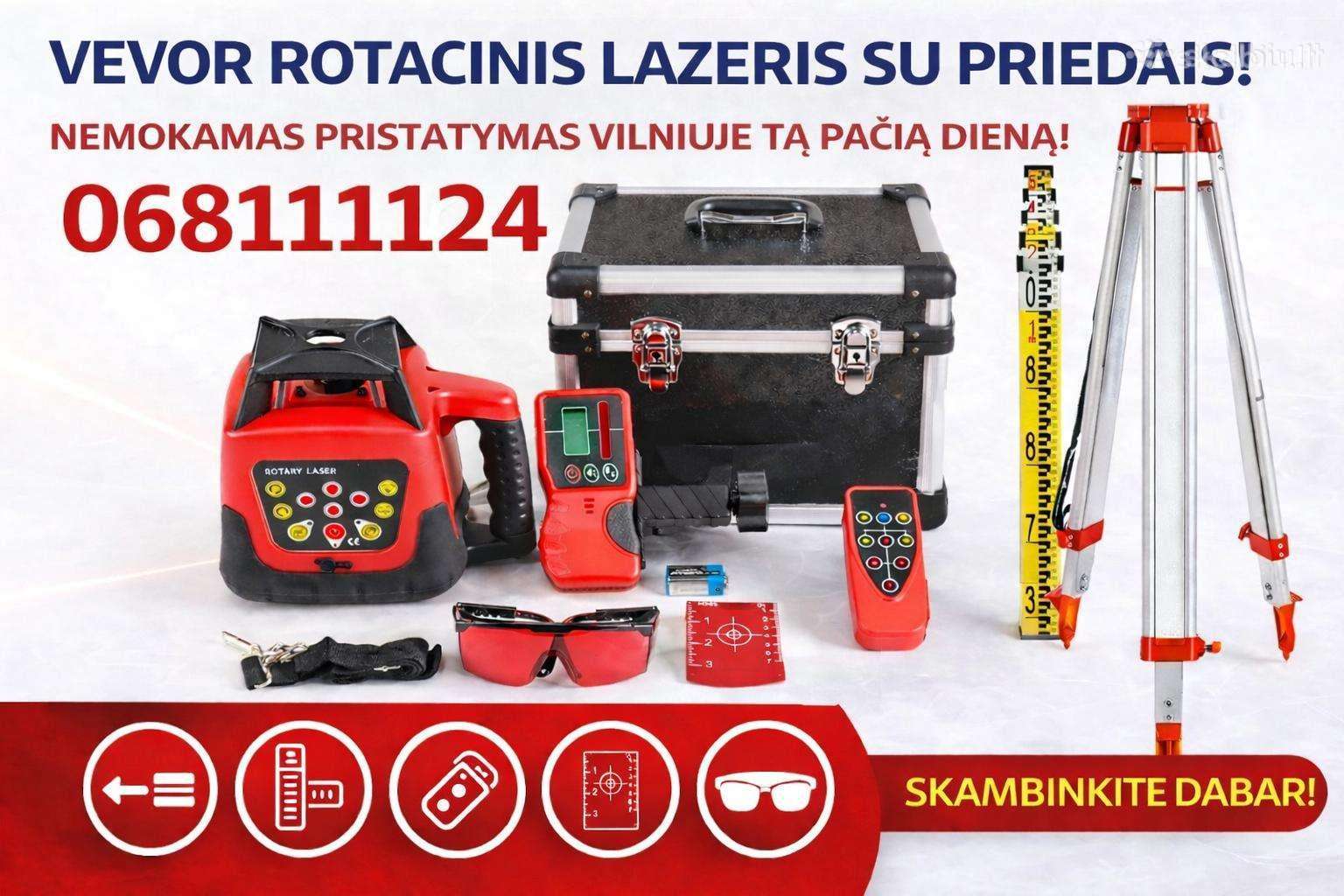 Vevor lazerinis rotacinis nivelyras 360