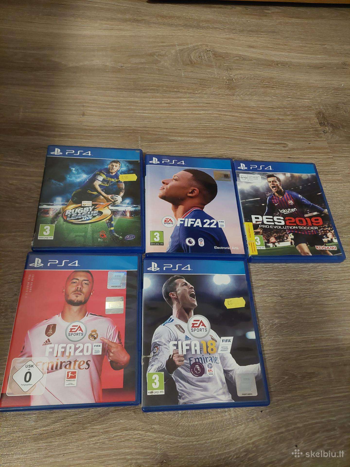 Playstation 4, 5diskai uz 20 eu