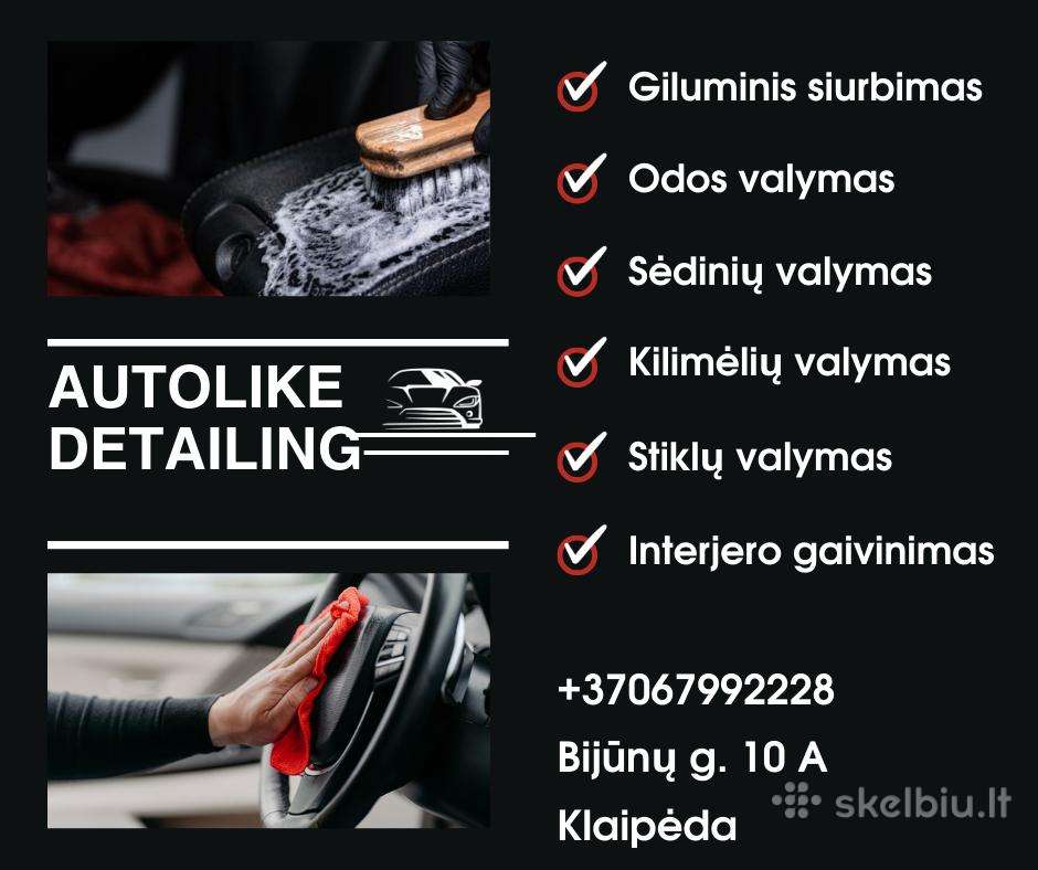 Poliravimas, cheminis automobilio valymas Klaipėda