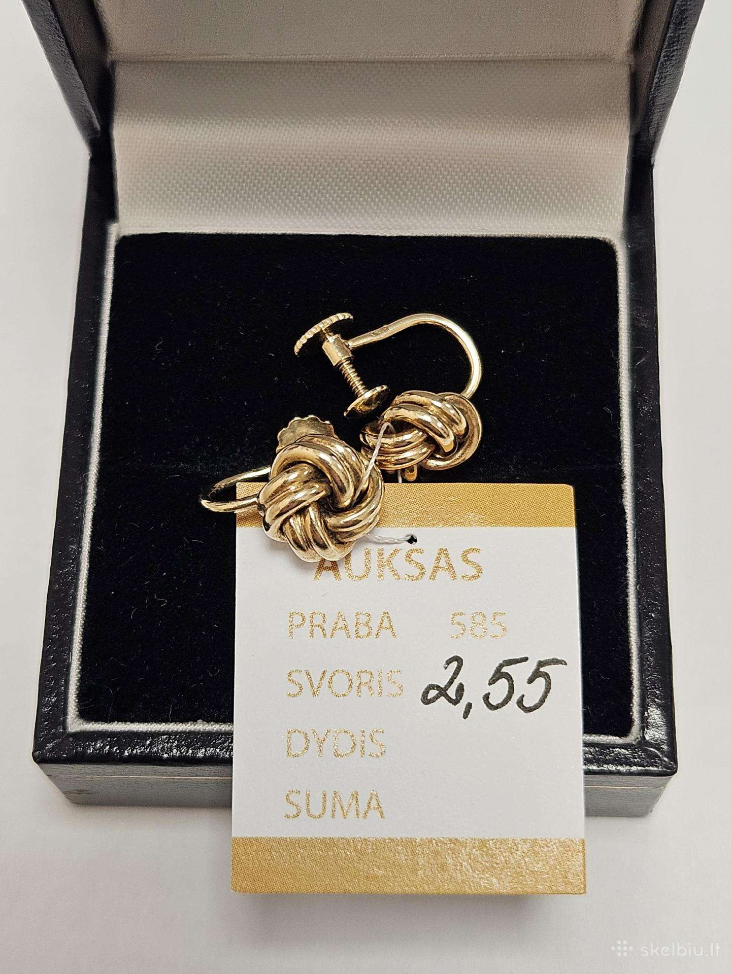 Auksiniai auskarai - 269 Eur.