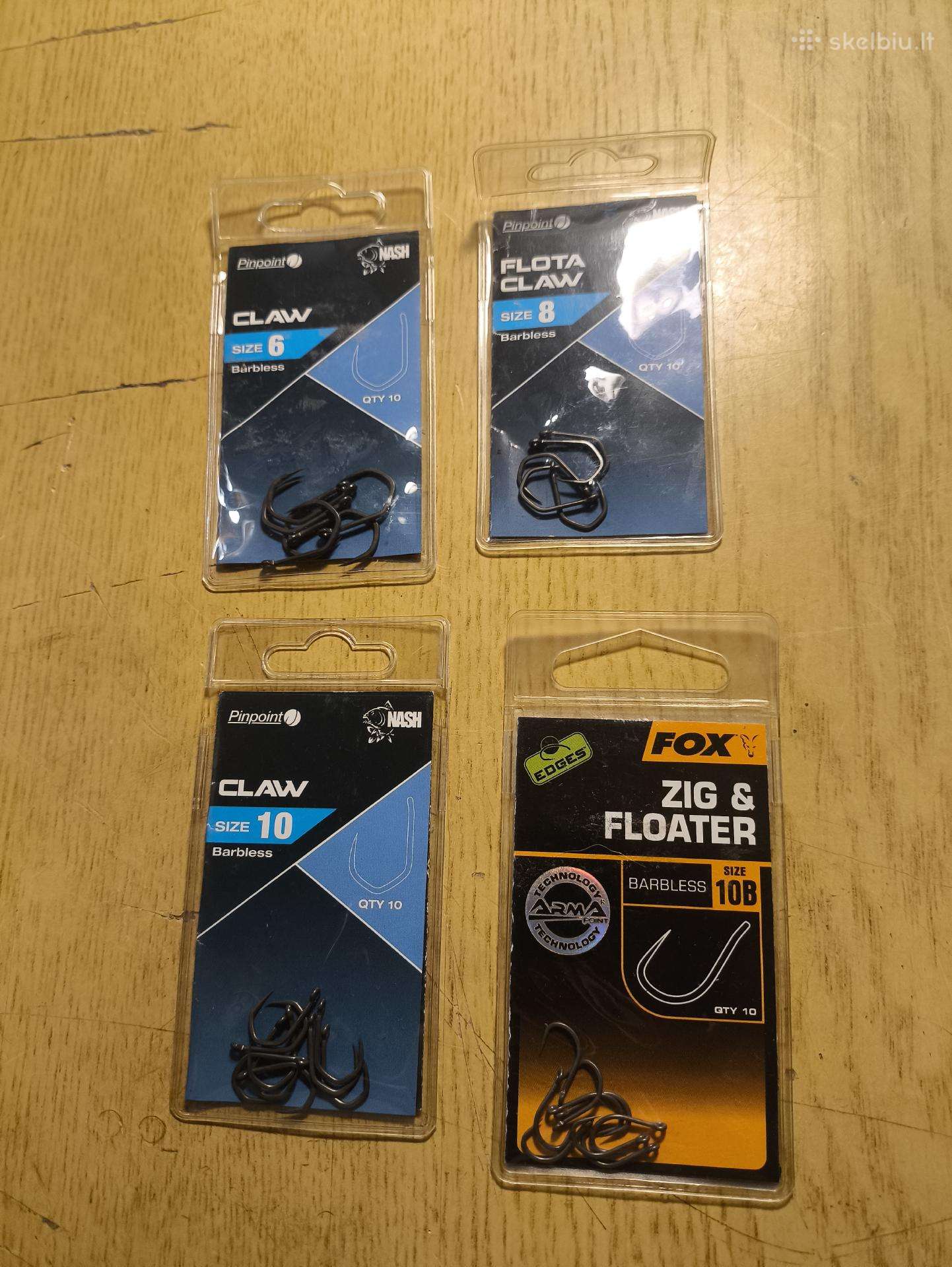 Kobinukai Nash claw Fox karpių žvejyba zig rig