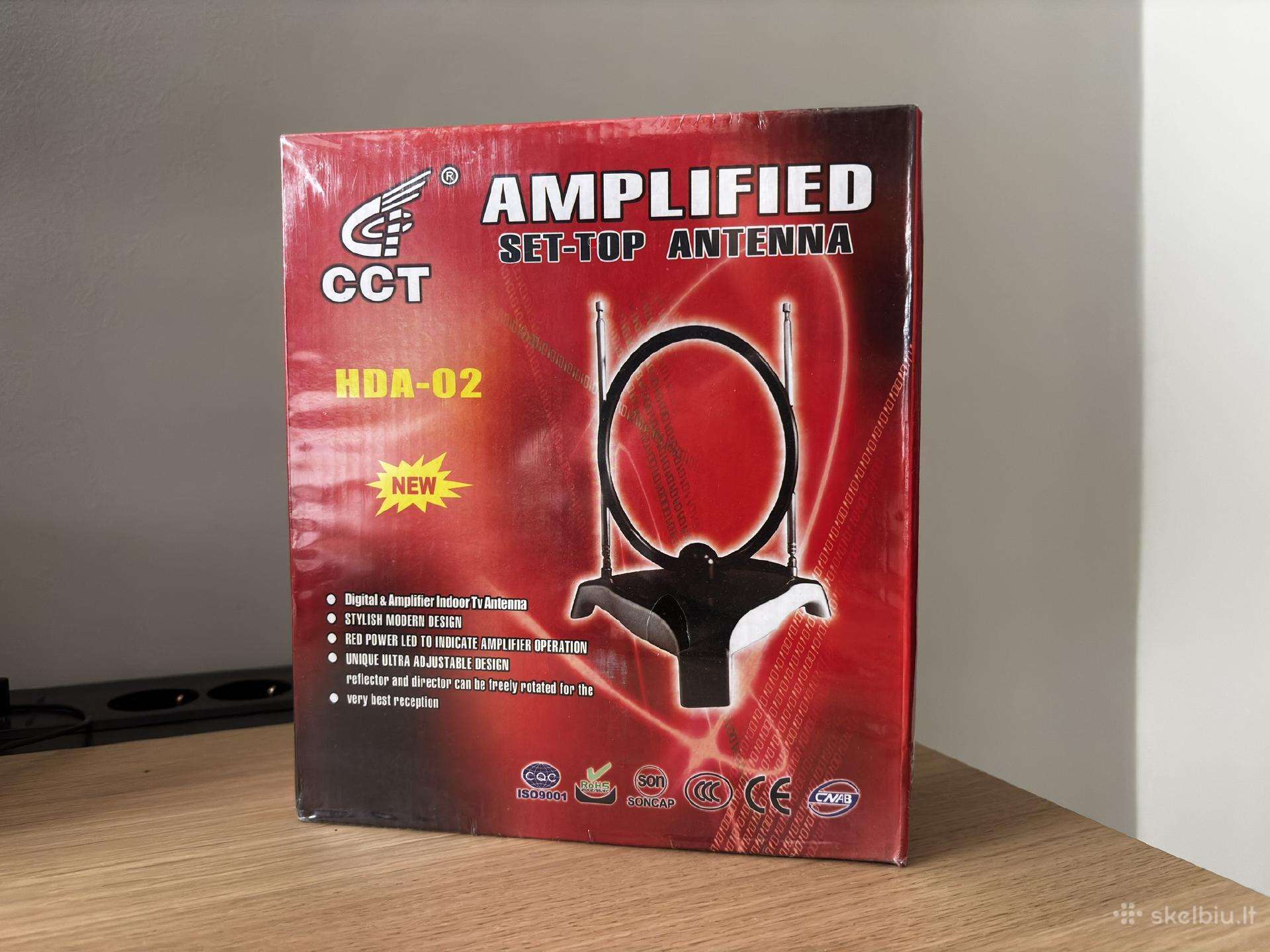 Nauja stiprinta kambarinė TV antena Cct Hda-02