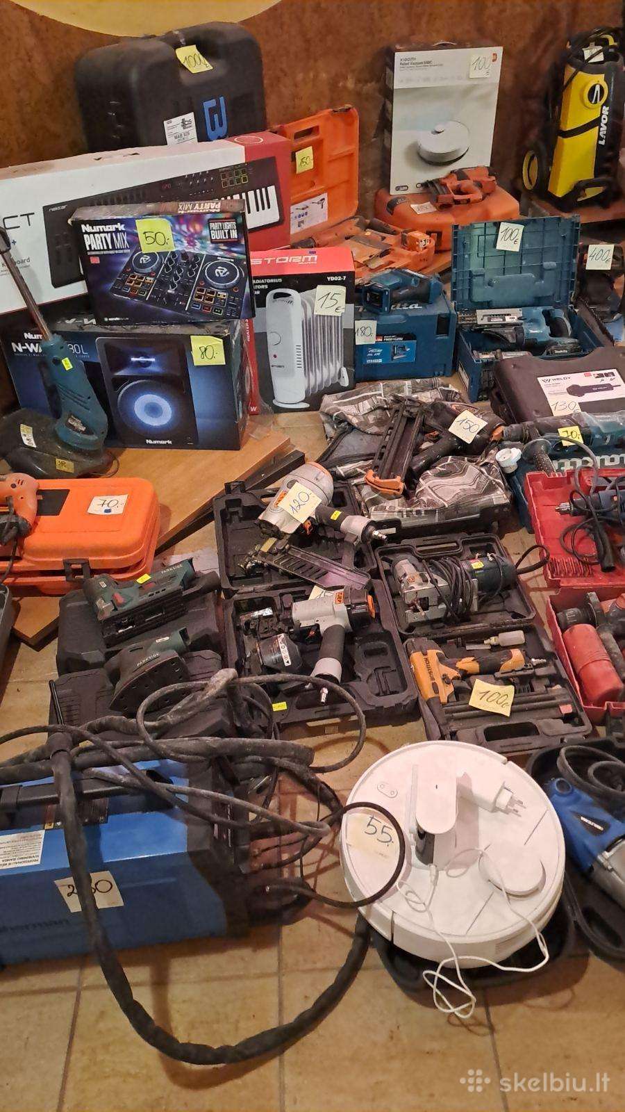 Platus pasirinkimas: Bosch, Hilti, Dewalt ir kitu
