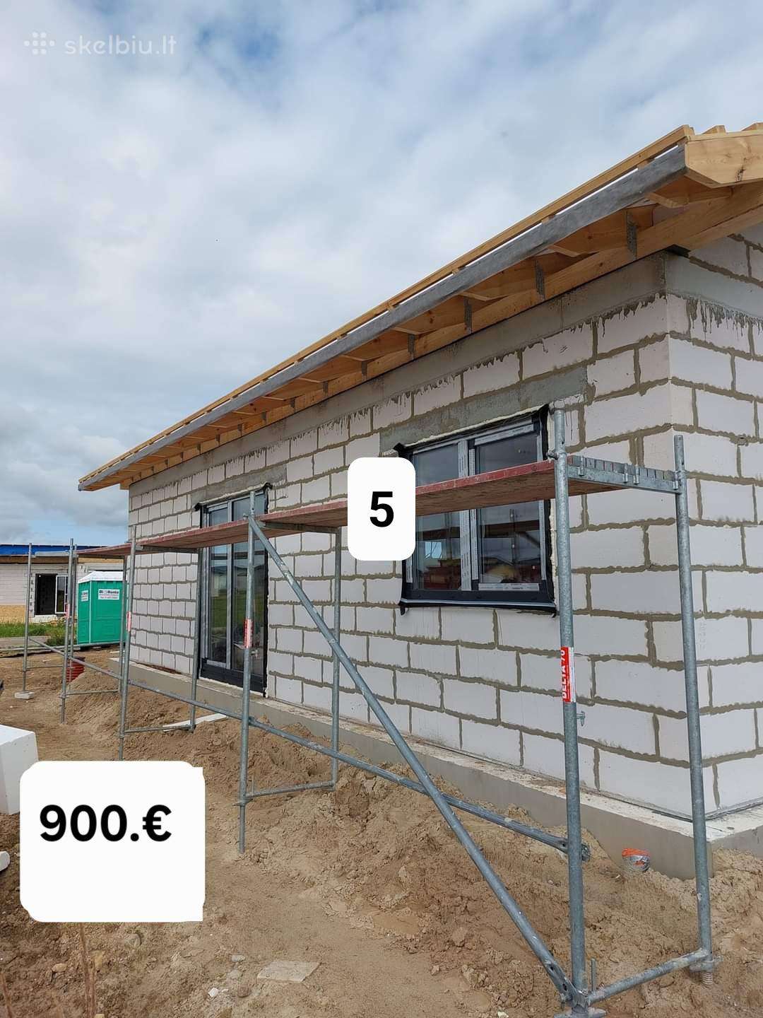 Pastolių pardavima.