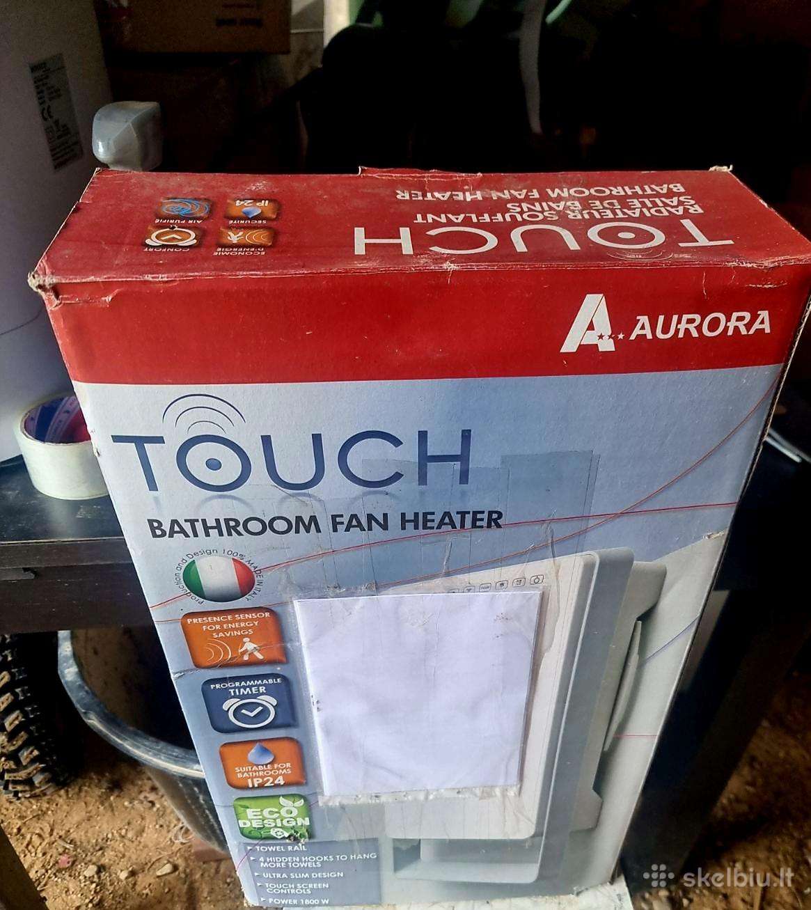 Aurora touch Vonios šildytuvas su ventiliatoriumi