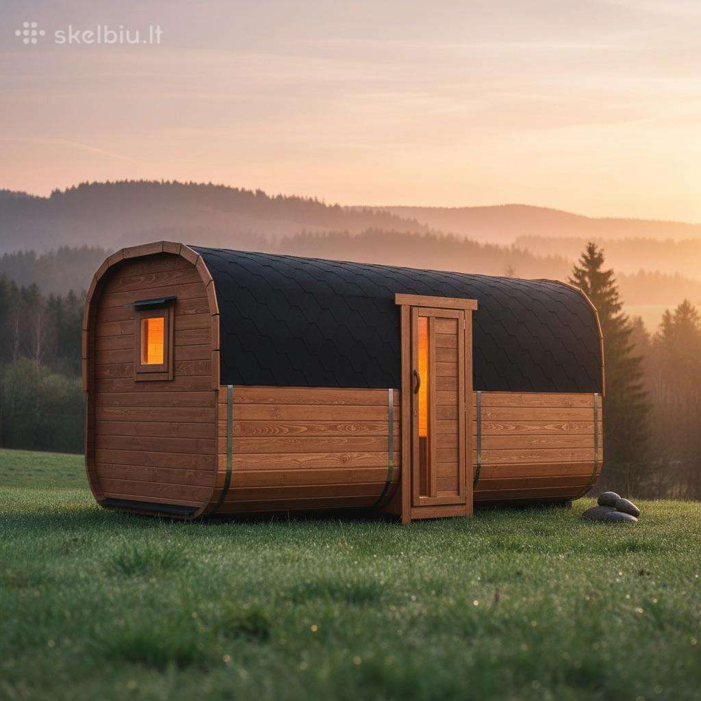 Pirtys pg ind. užsakymą - bačka, iglu, karkasinė!