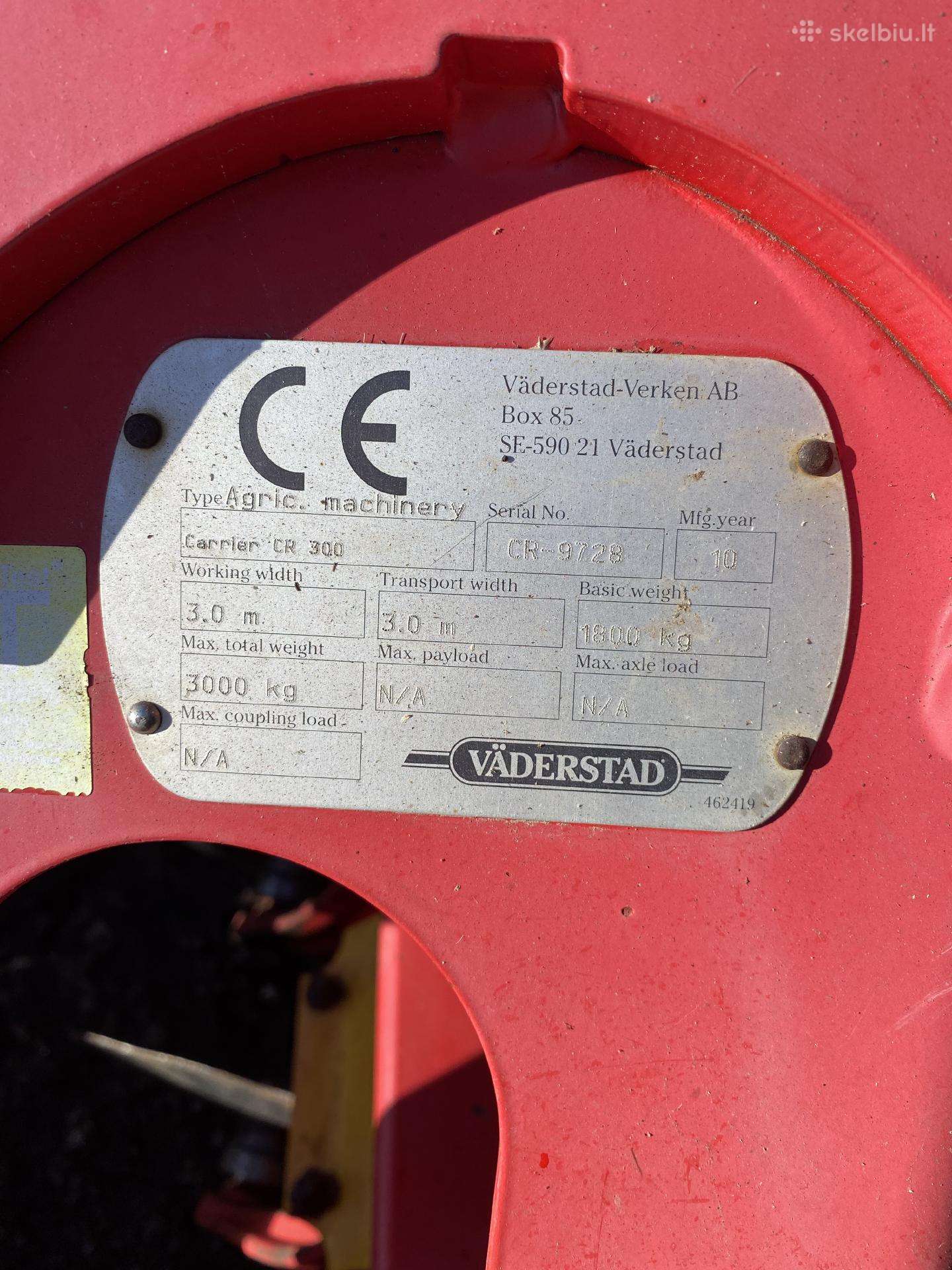 Vaderstad, scrapers, scrubbers