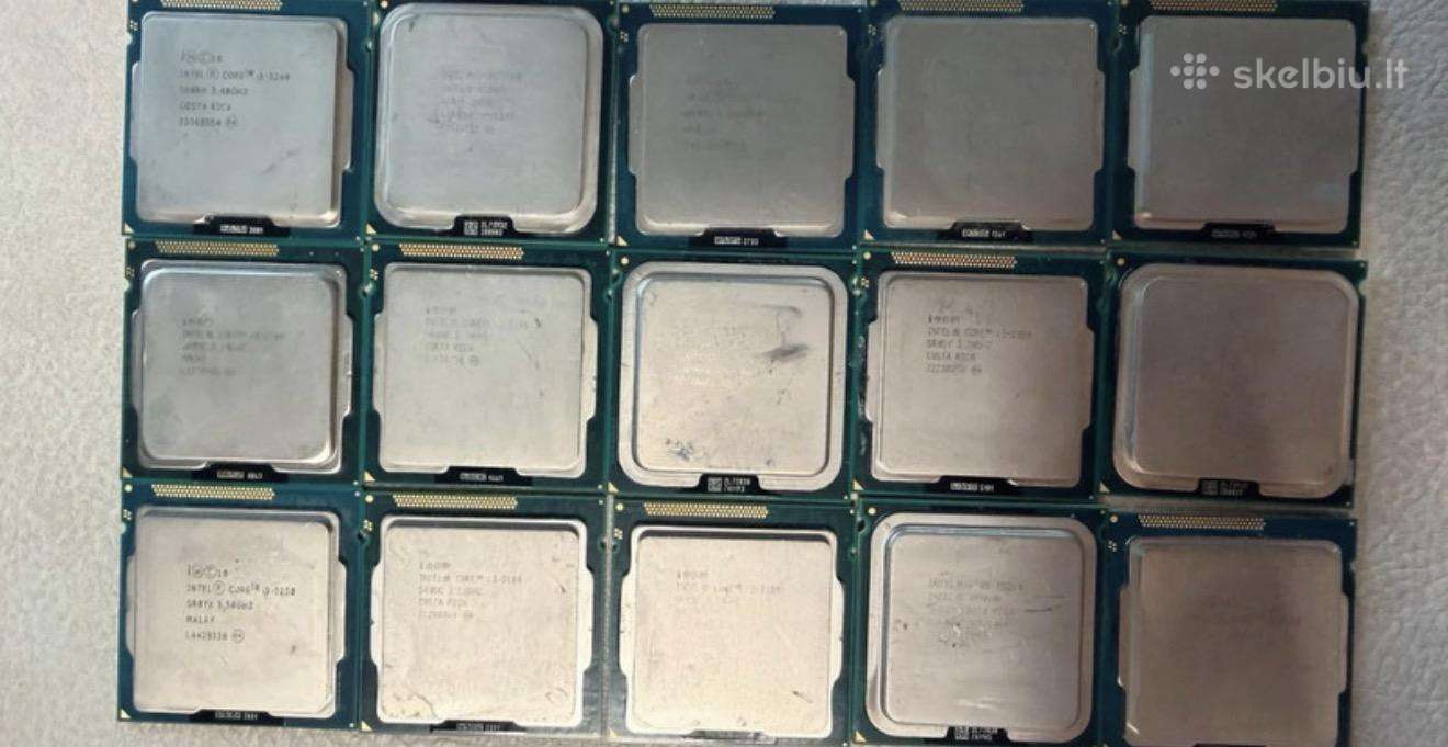 15 vnt. Intel procesorių rinkinys – Xeon, Core i3