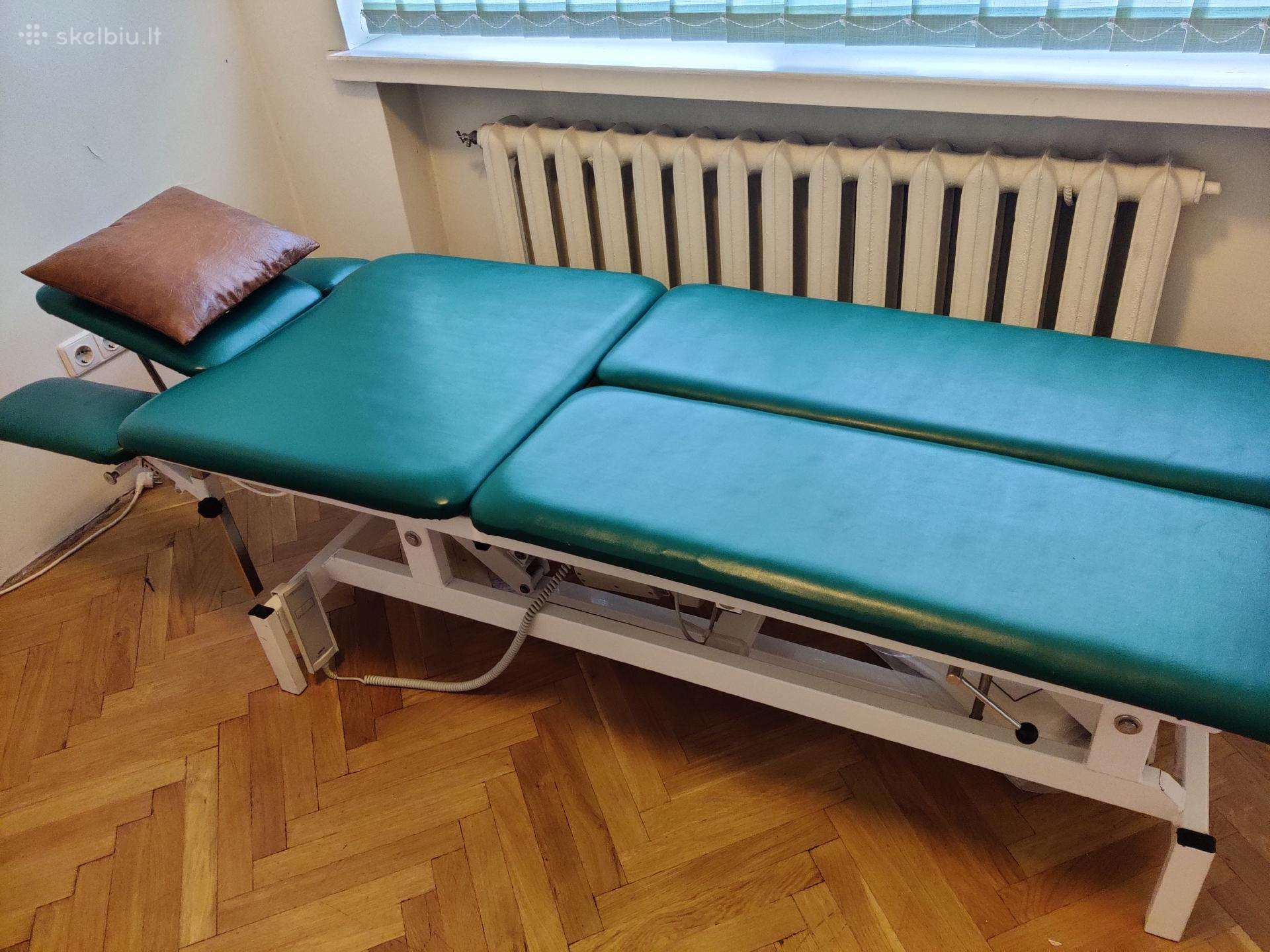 Masažo stalas su papildomu suoliuku