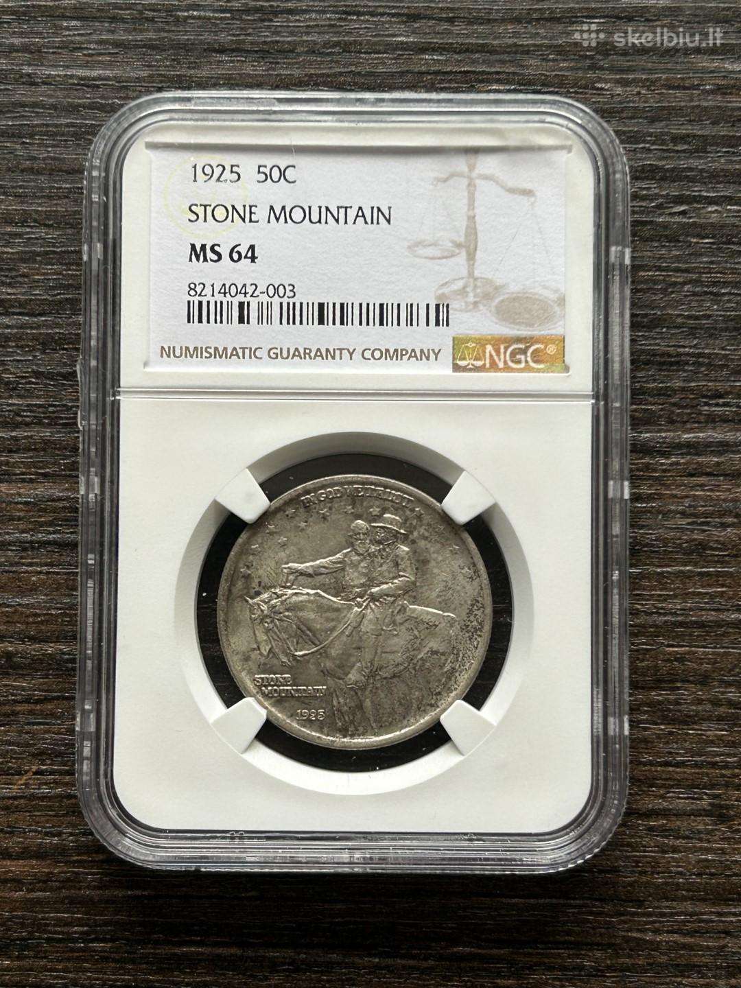 JAV puse dolerio 1924 Stonr Mountain Pcgs Ms64
