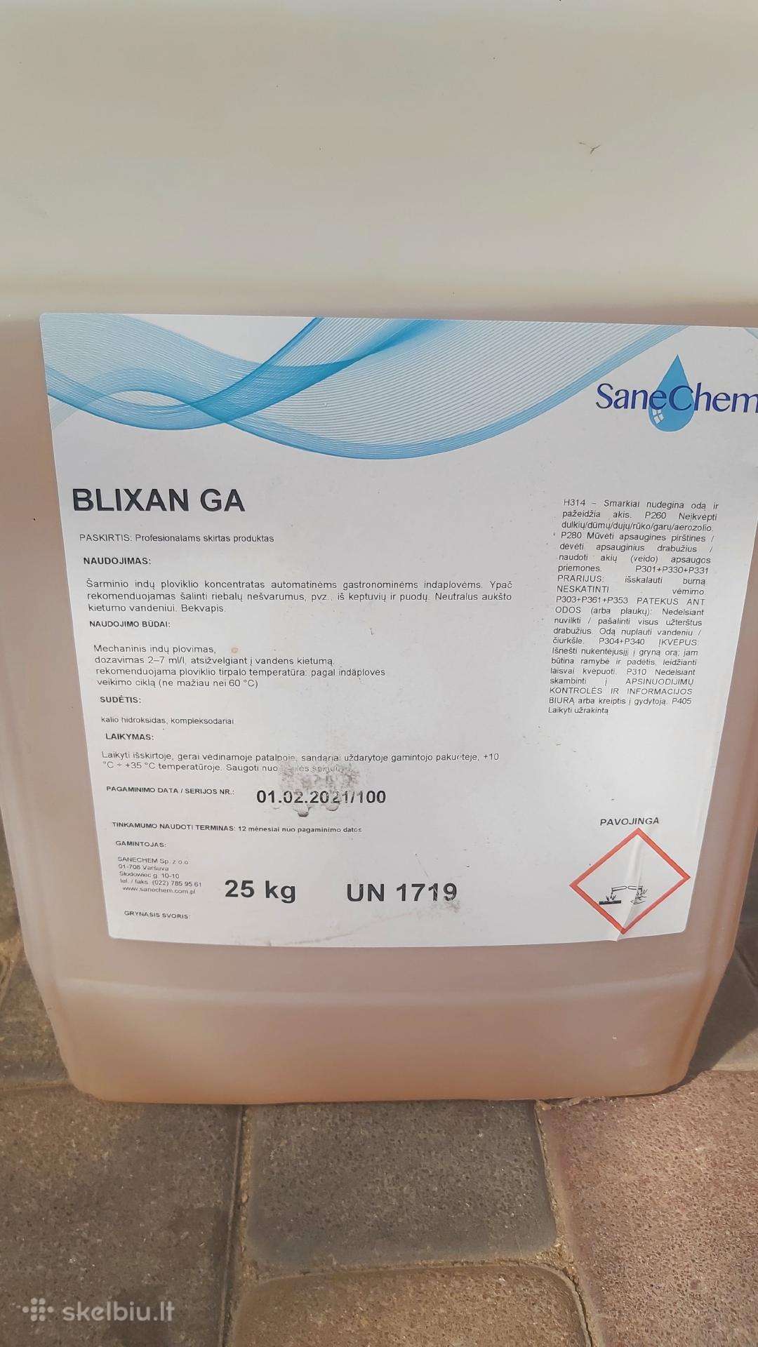 Indaplovių plovimo skystis koncetratas Blixsan Ga