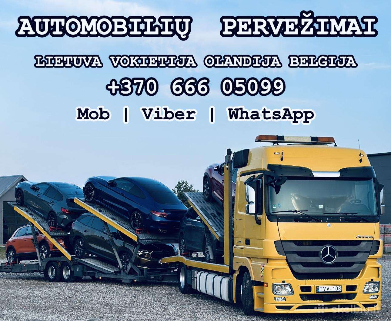Automobiliu gabenimas parvezimas transportavimas