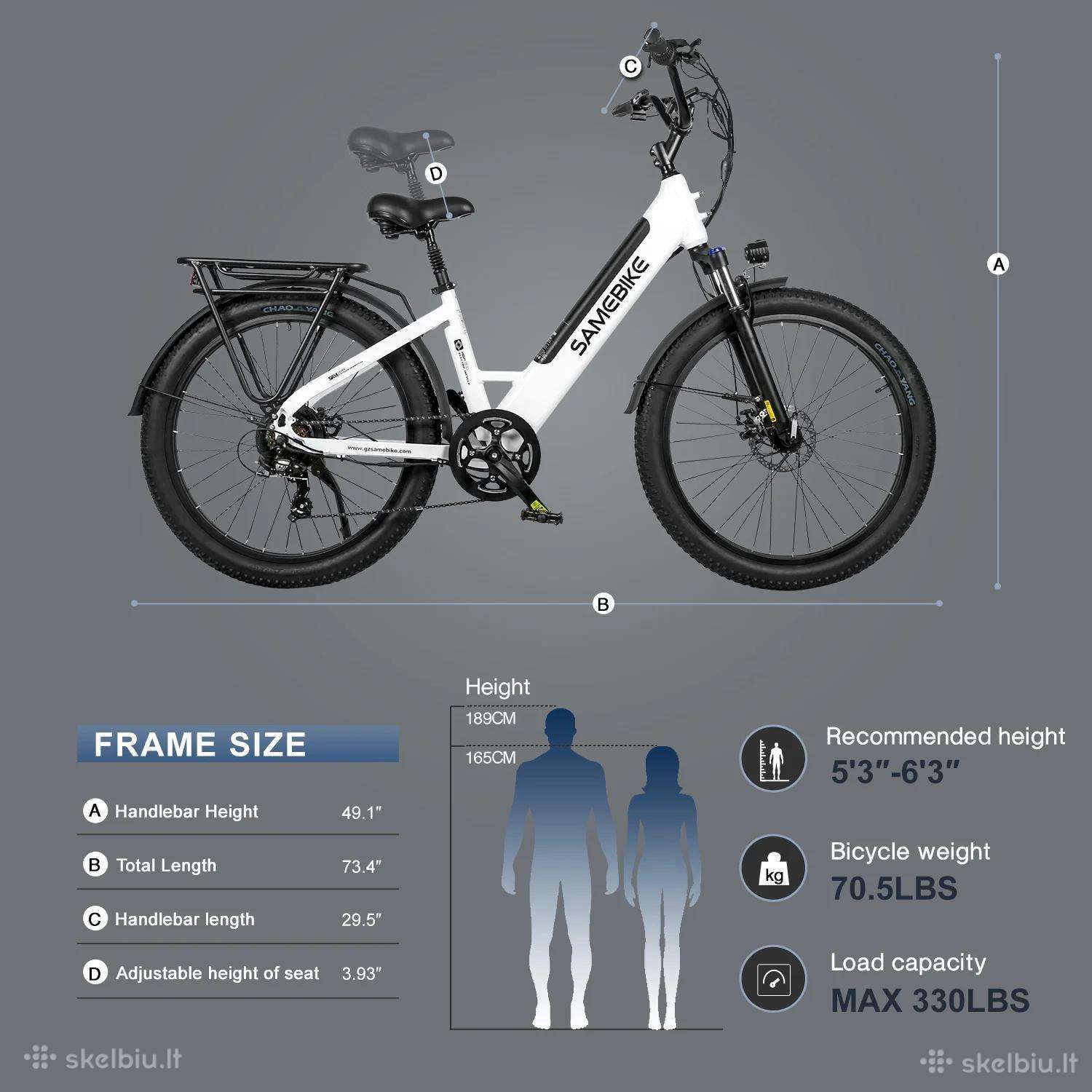 Электрический велосипед SAMEBIKE 26″