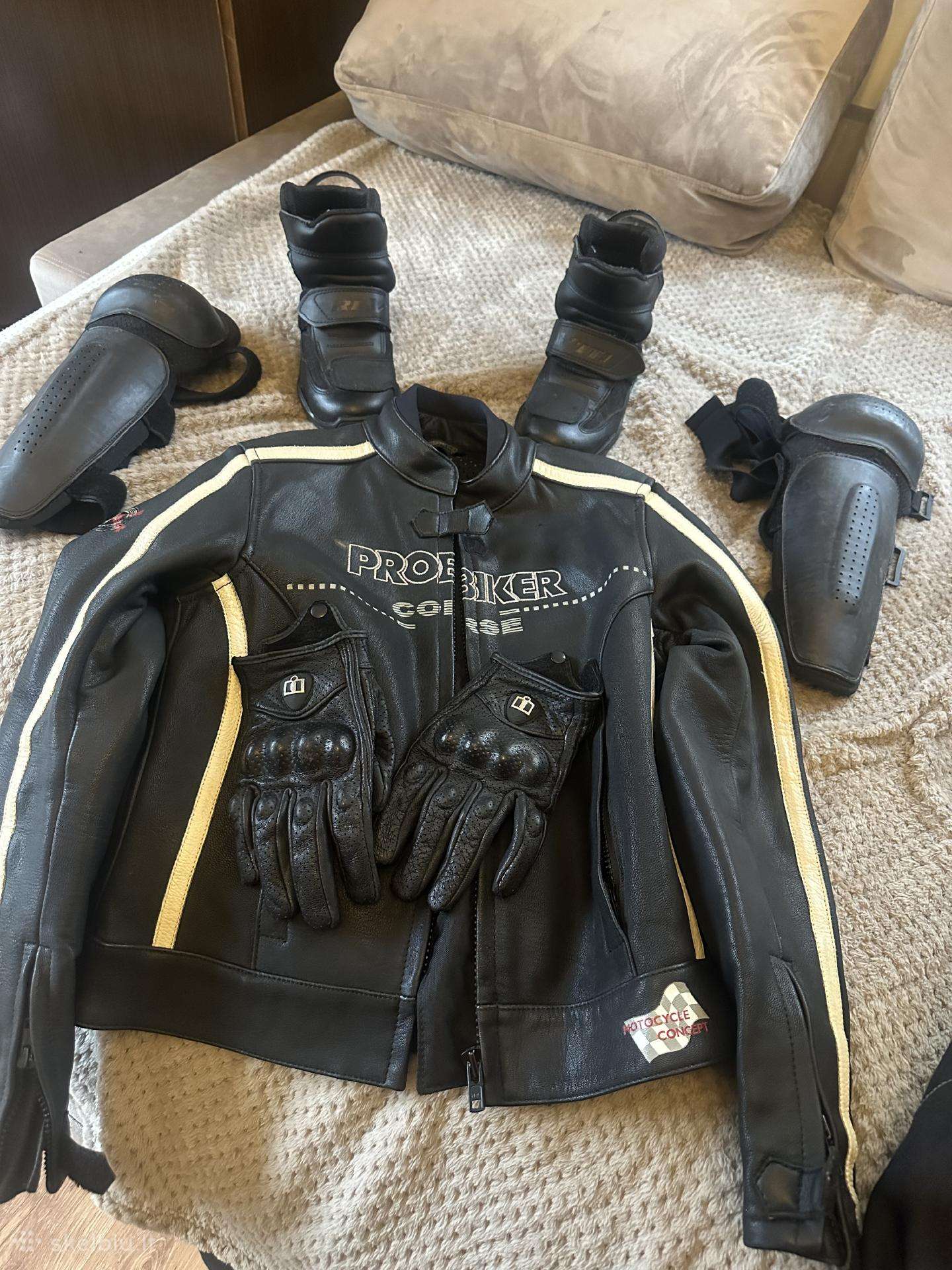Reviti moteriski batai,probiker striuke,pirstines