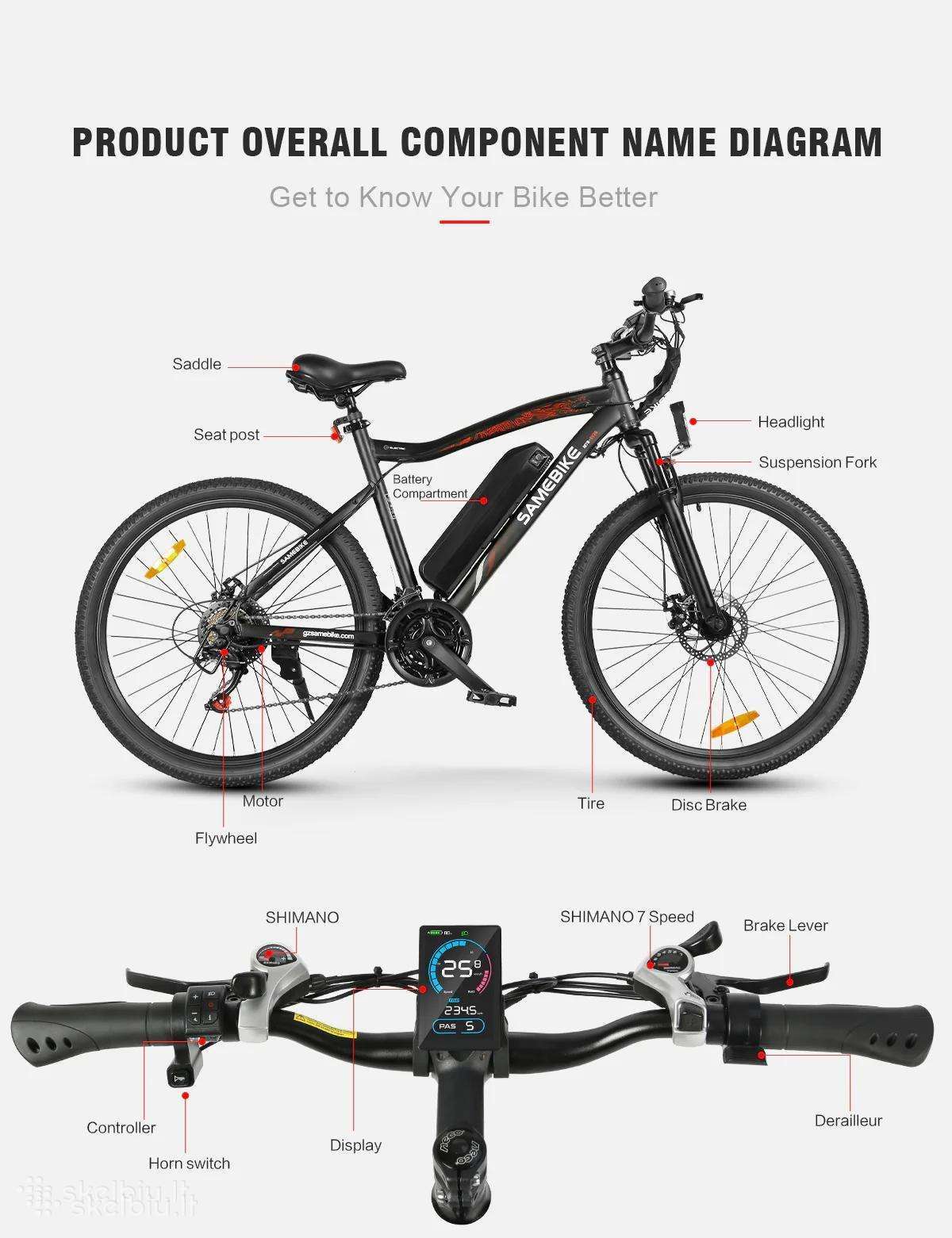 Elektrinis dviratis SAMEBIKE 26″