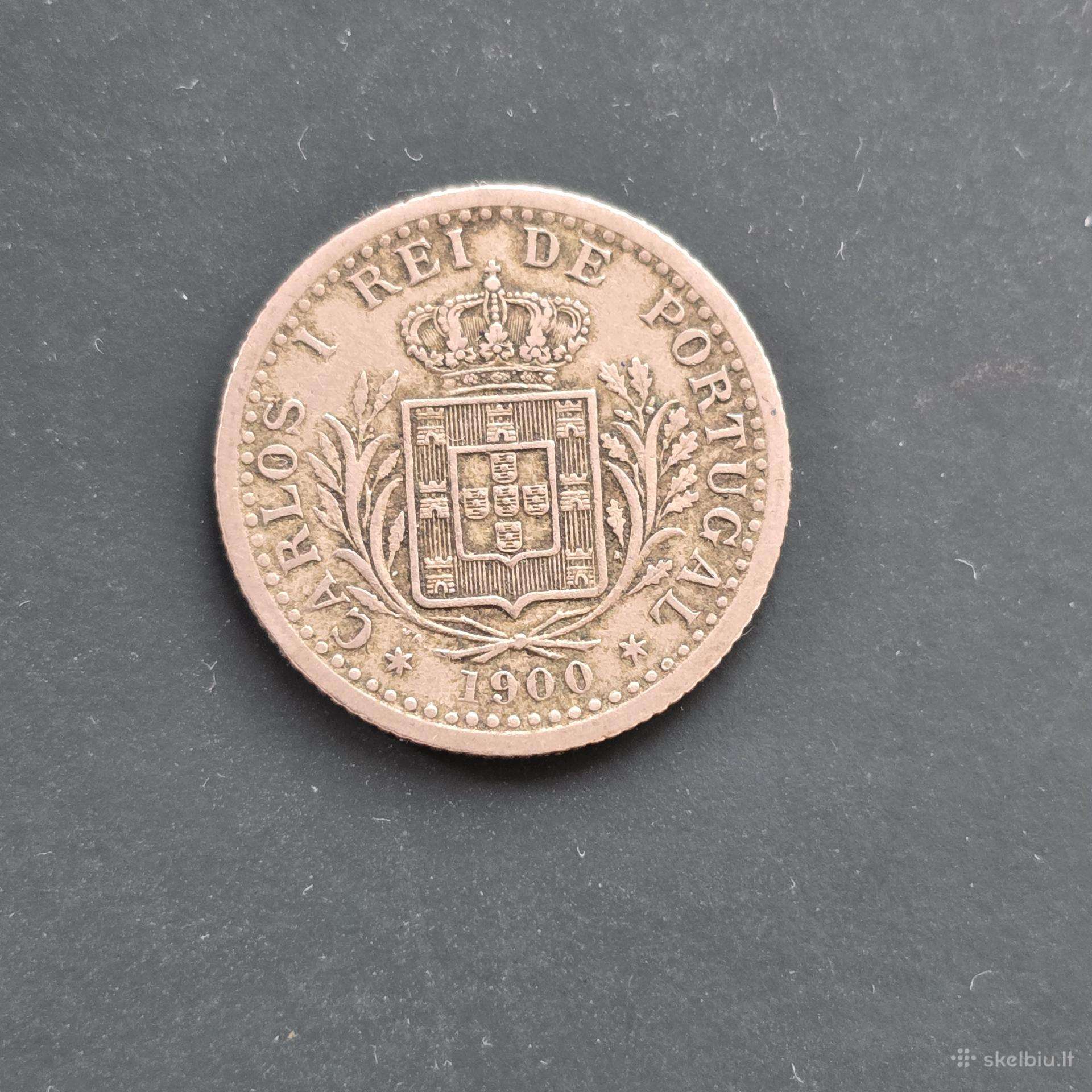 Portugalija 1900 100 reis Cu-ni Vf