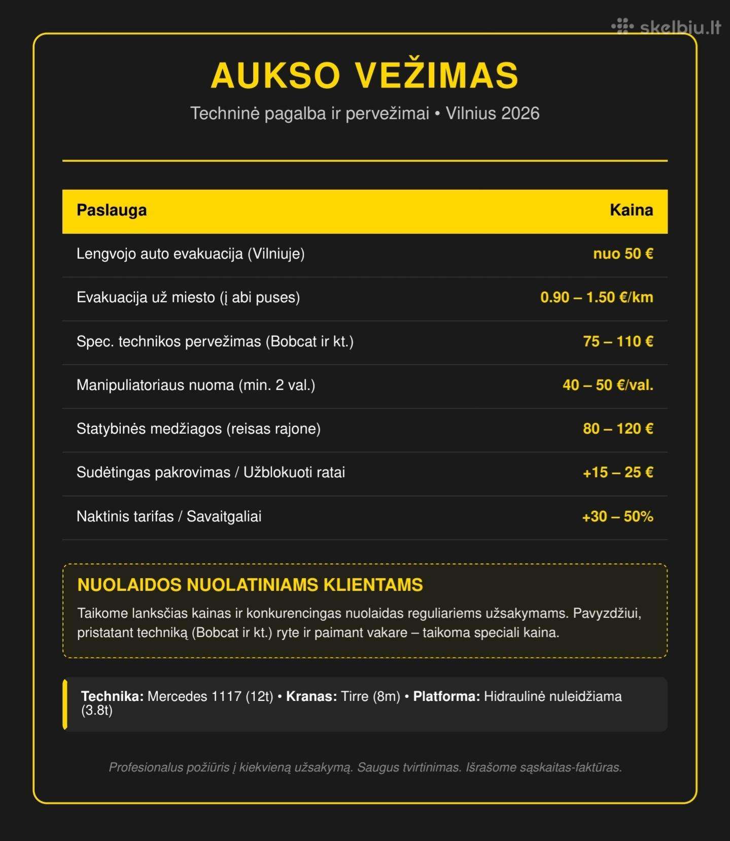 Tralas Kranas, evakuatorius, Nuleidžiama Platforma