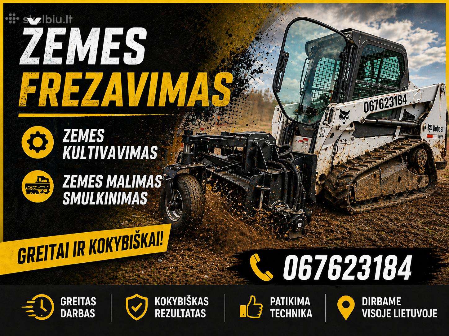 Bobcat 550, statybos transporto nuoma