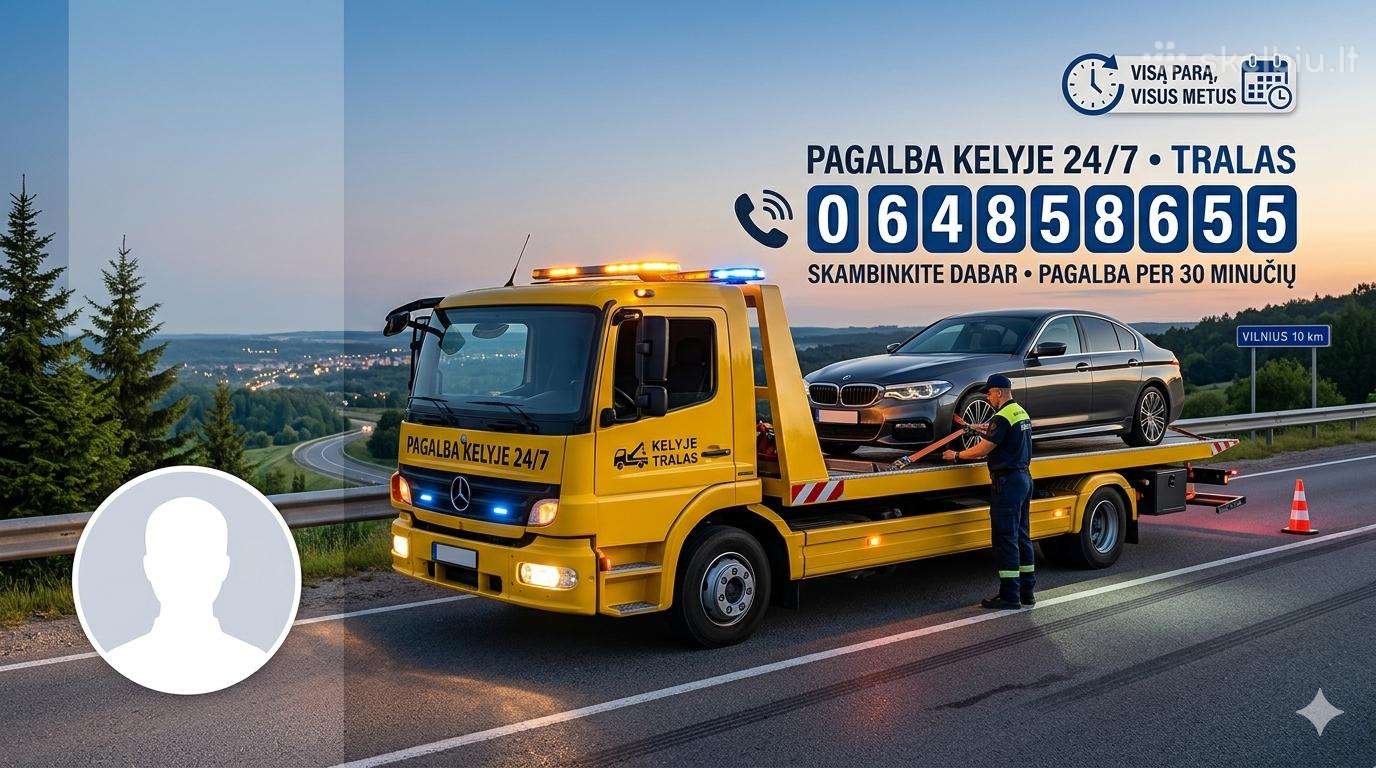 Pagalba Kelyje Tralas Krovinio pervežimas
