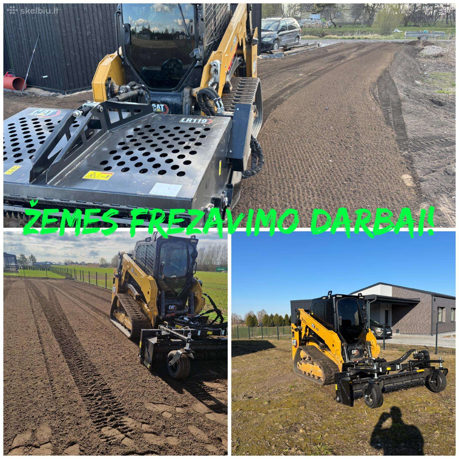 Žemės frezavimas kultivavimas grebimas bobcat tech