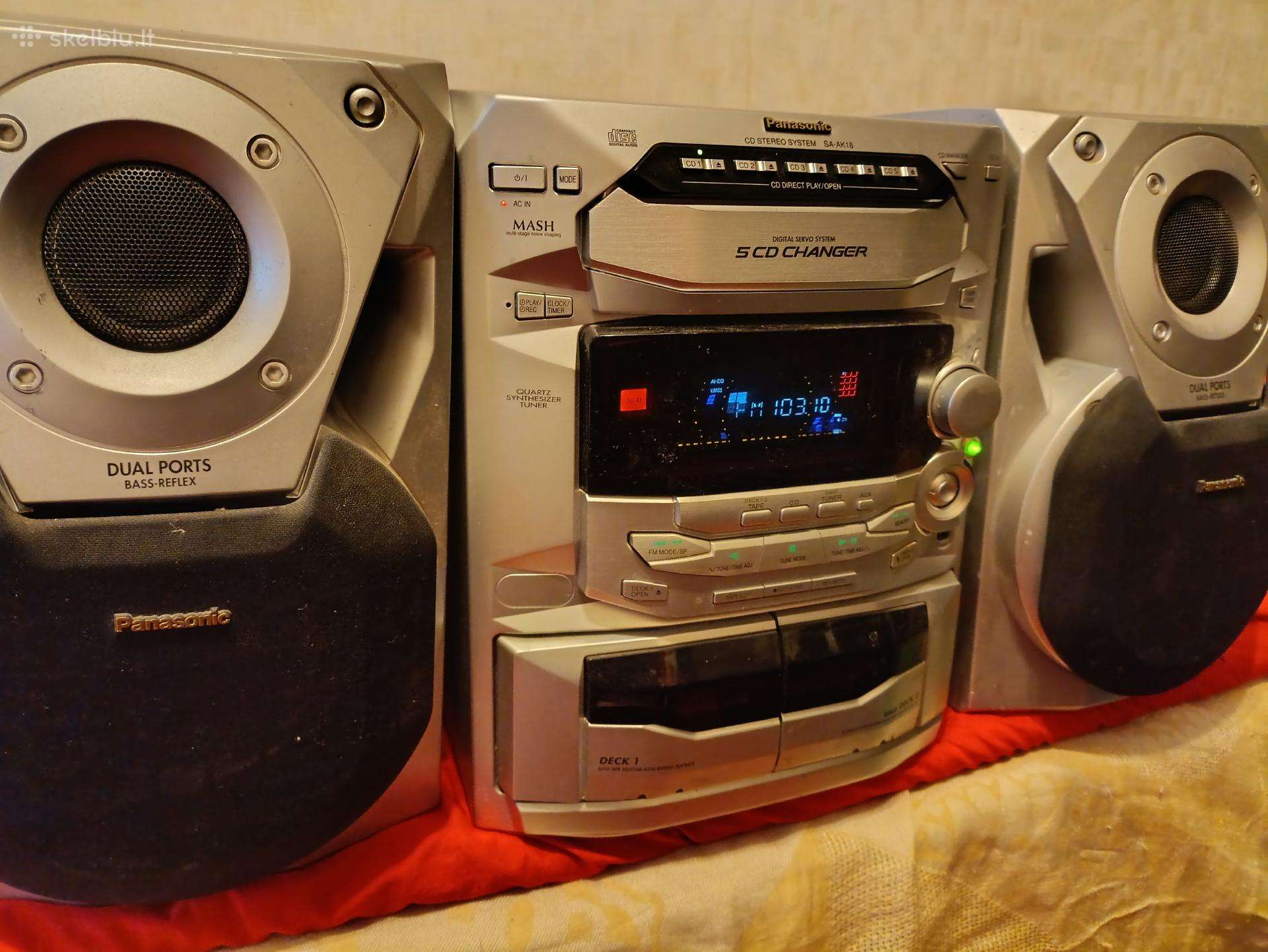 Panasonic, centras aux, fm, mc, 152w,bluetooth