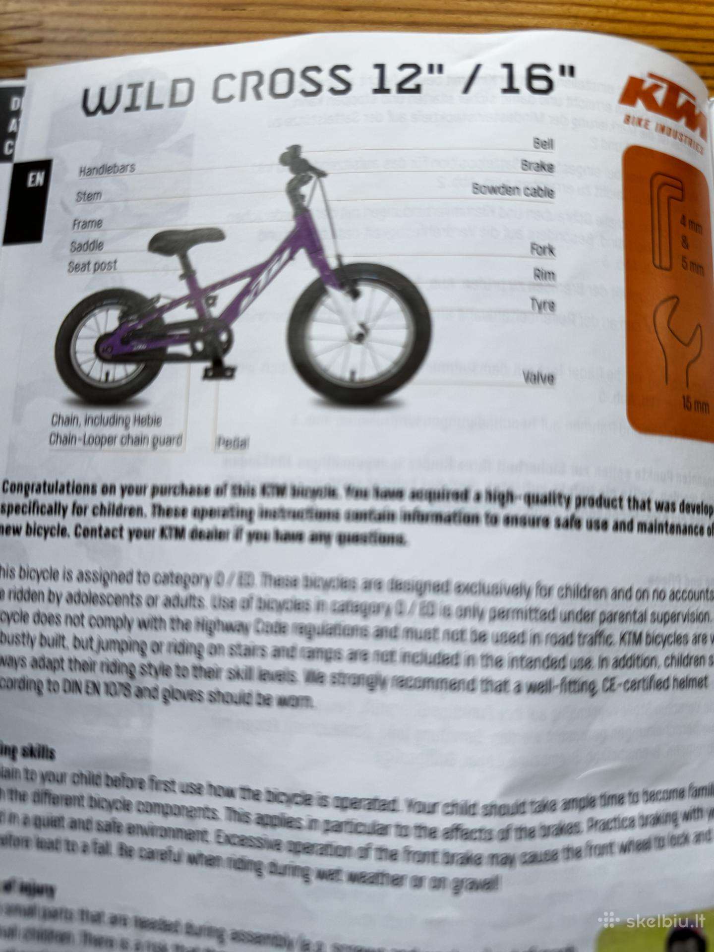 Vaikiškas dviratis KTM 12″