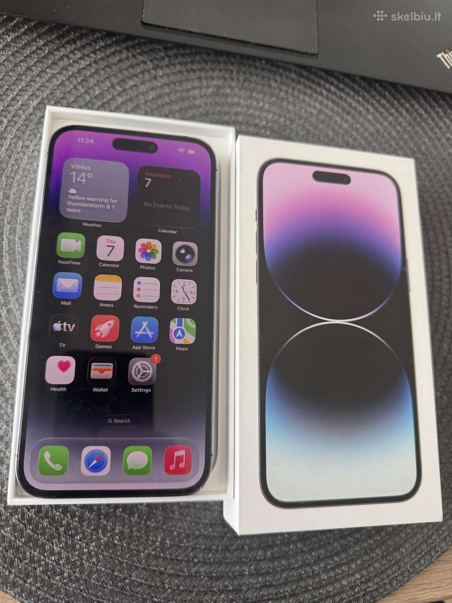 iPhone 14 pro max 256gb deep purple baterija 90%