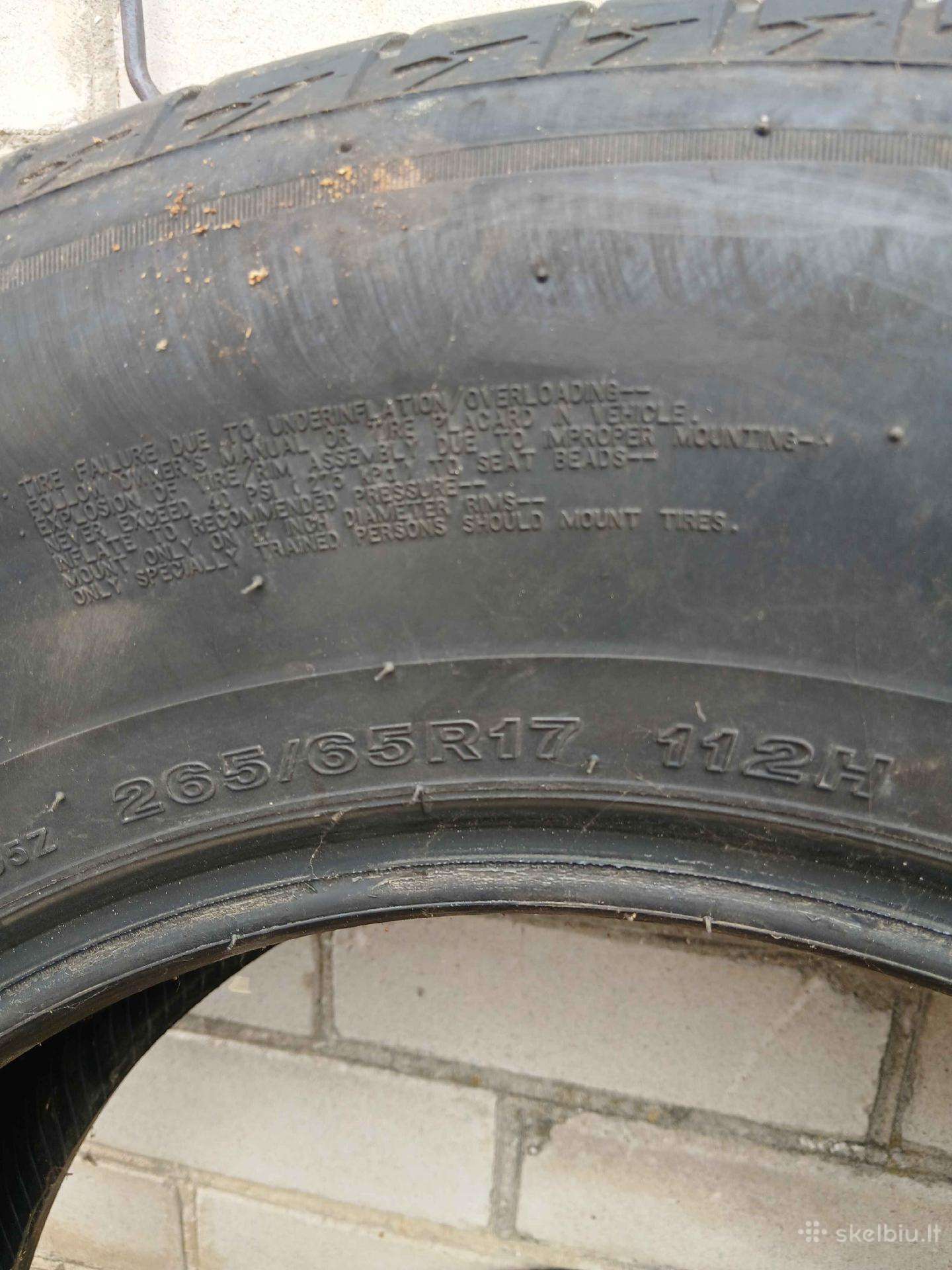 Bridgestone, summer 265/65 R17