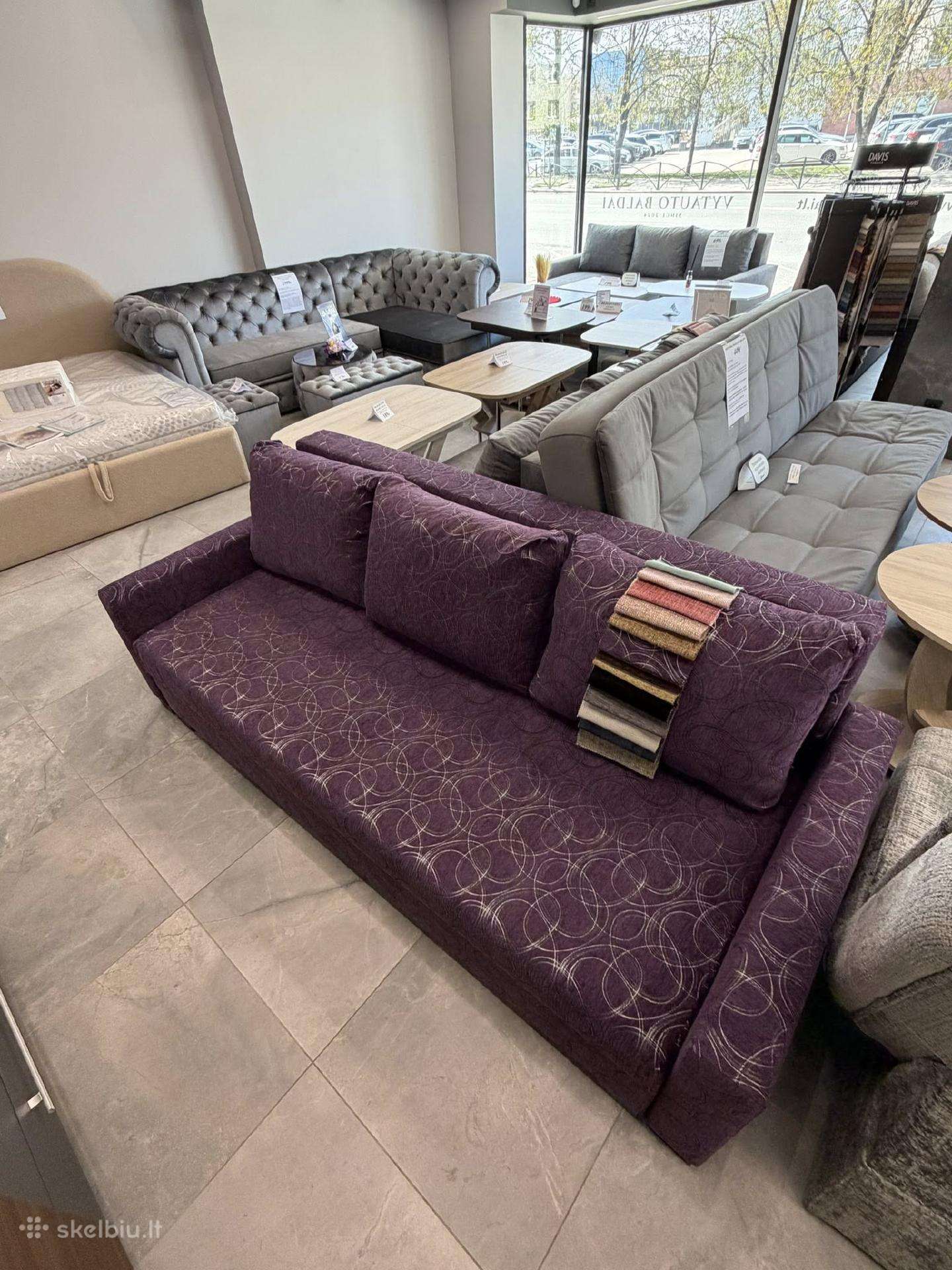 Lietuviška sofa-lova nauja su patalynės dėže