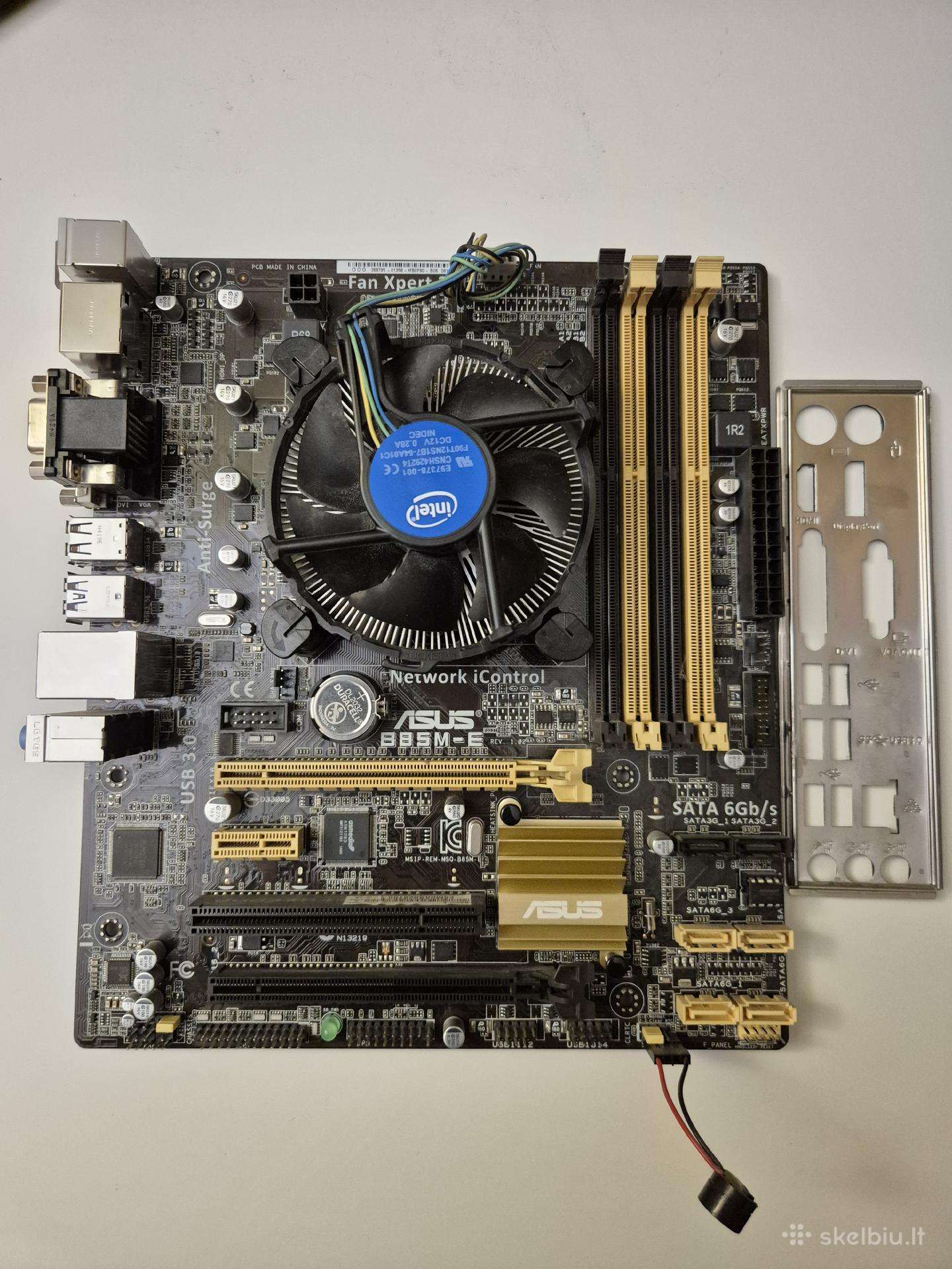 Asus B85m-e motininė ir procesorius