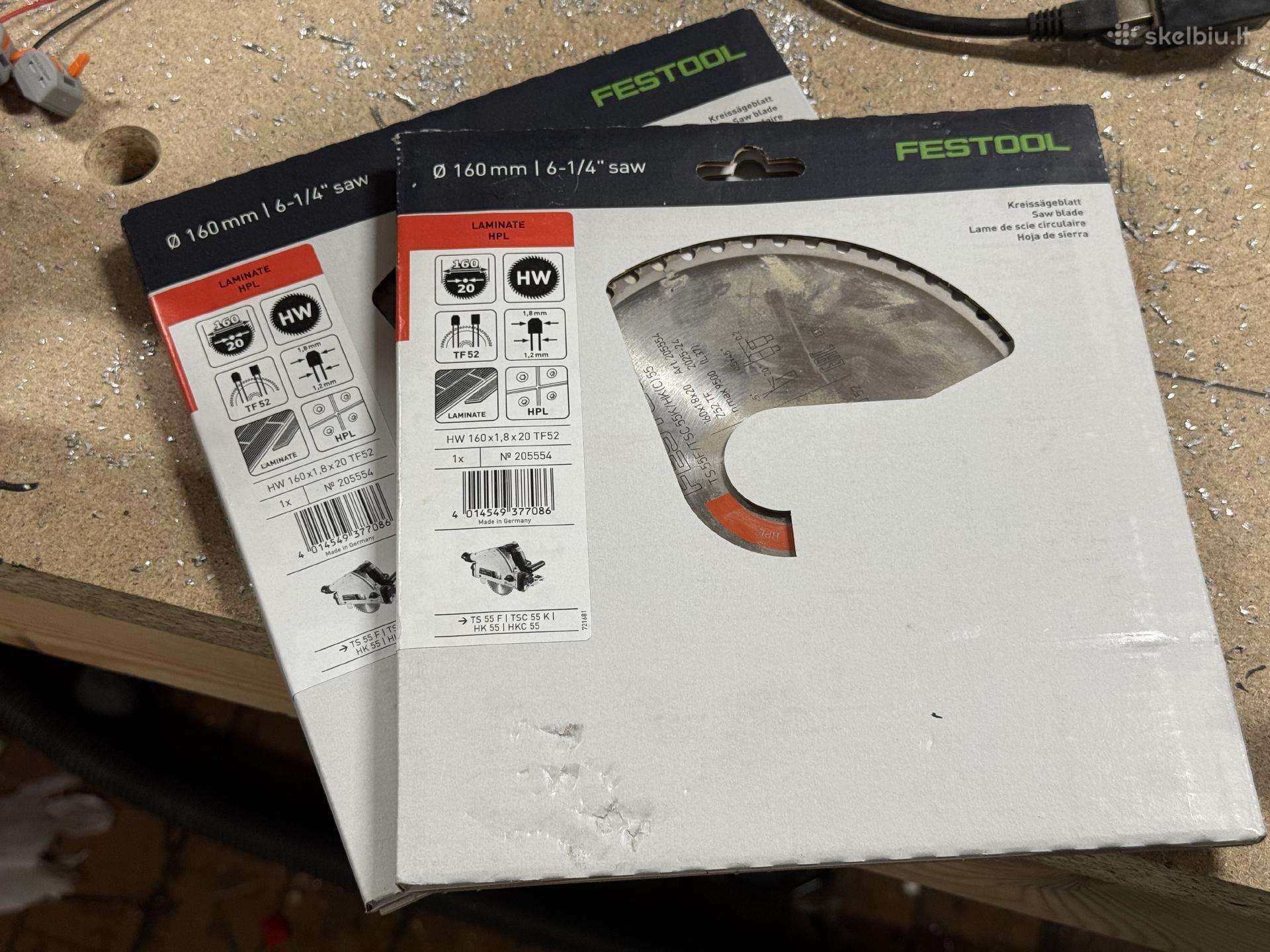 Pjovimo diskas Festool 160x1,8x20 Tf52 205554