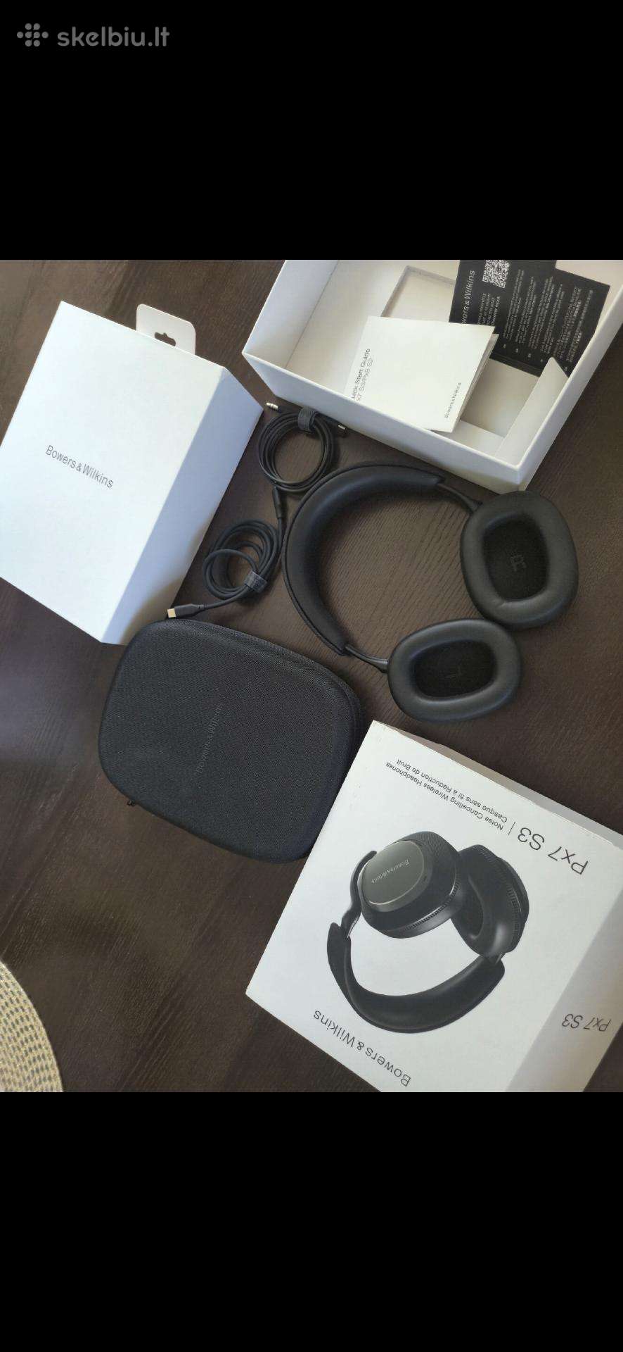 Bowers & Wilkins Px7 S3 wireless headset ausinės