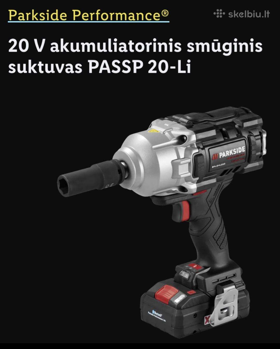 Naujas galingas Parkside Performance veržliasūkis