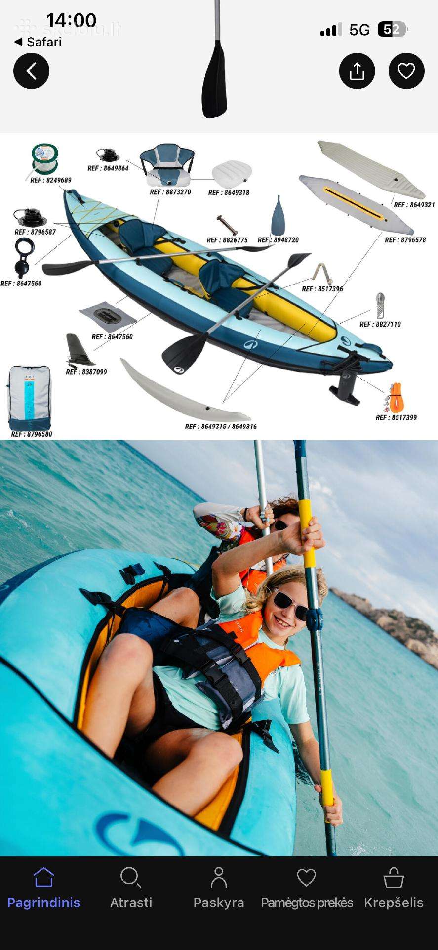 Decathlon, kayaks