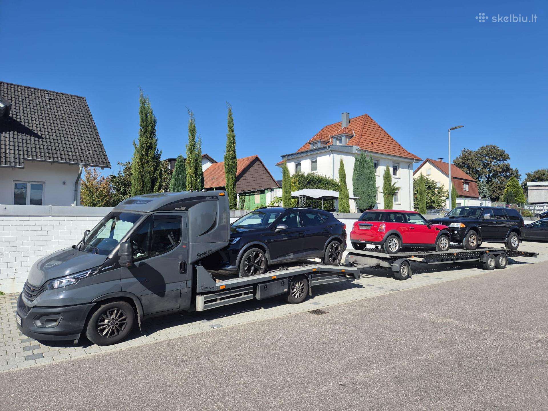 B E kategorijos vairuotojas ratais į Vakarų Europą