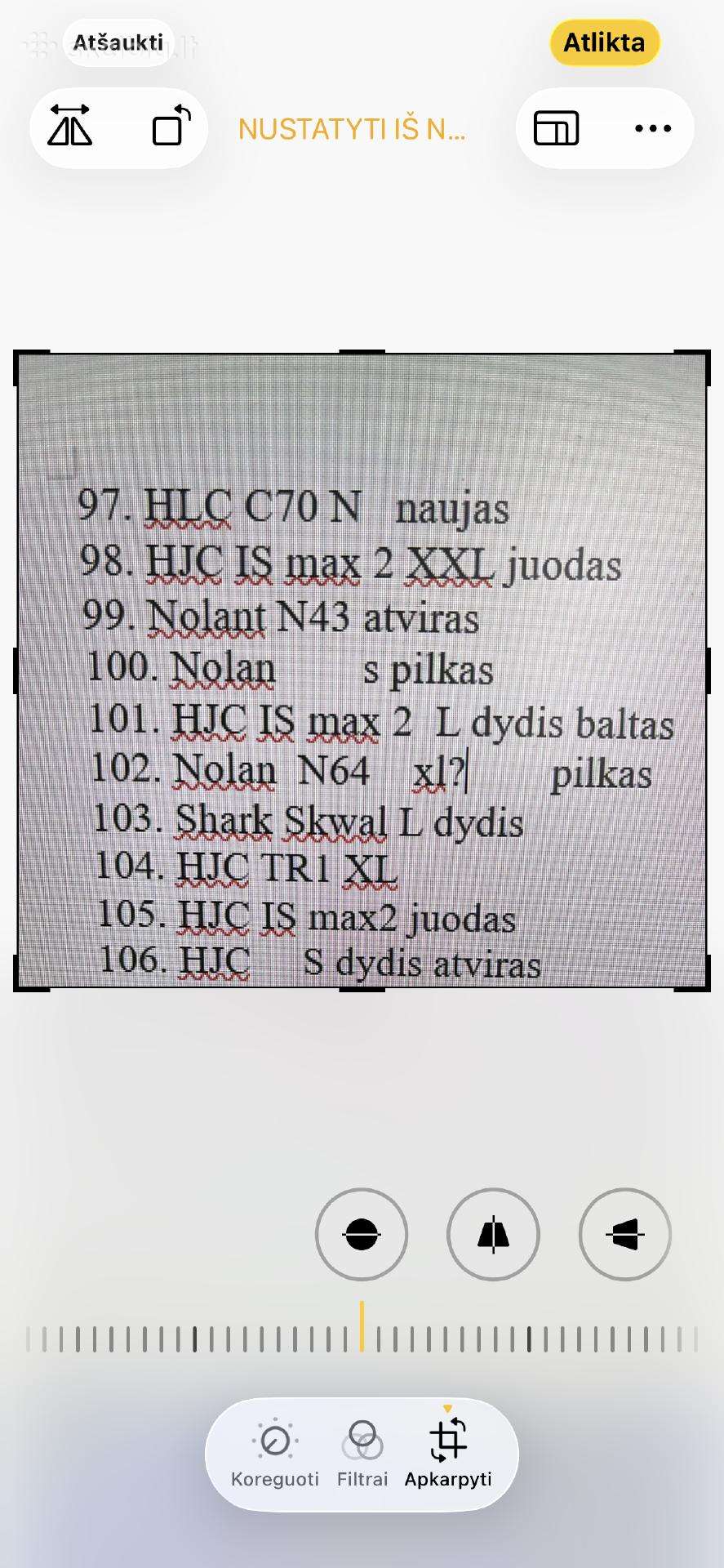 HJC, uždari