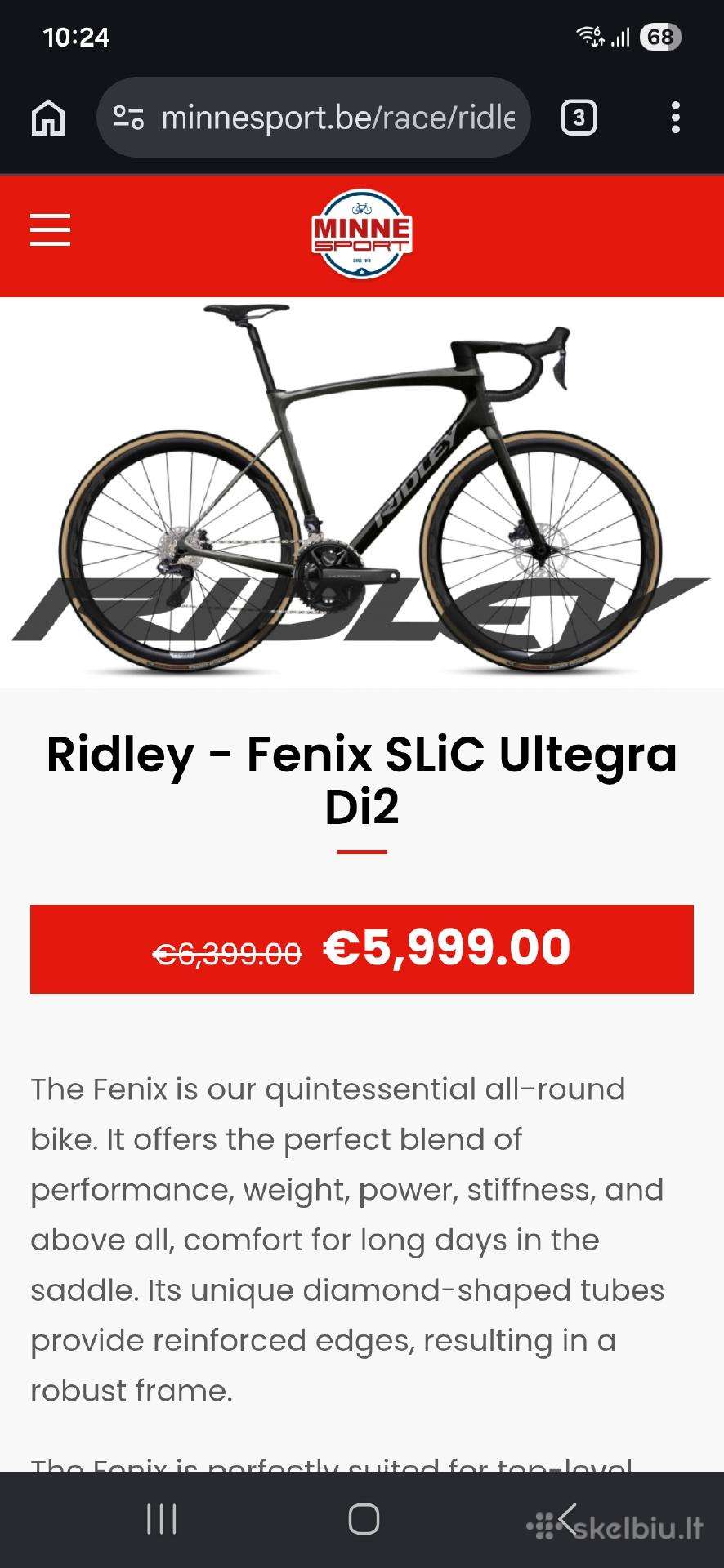 Plento, sportinis dviratis Ridley 28″