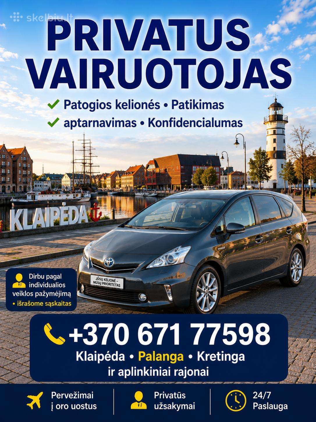 Vairuotojo paslaugos Jūsų kelionėms