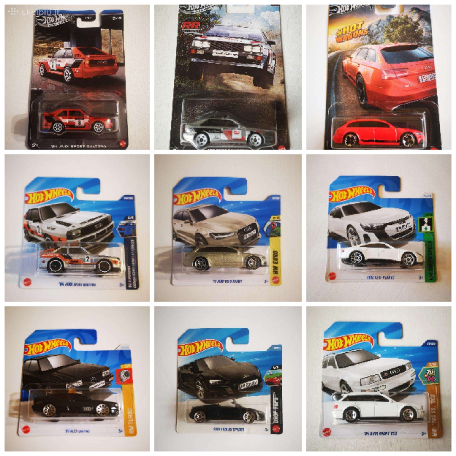 Audi hot wheels modeliukai