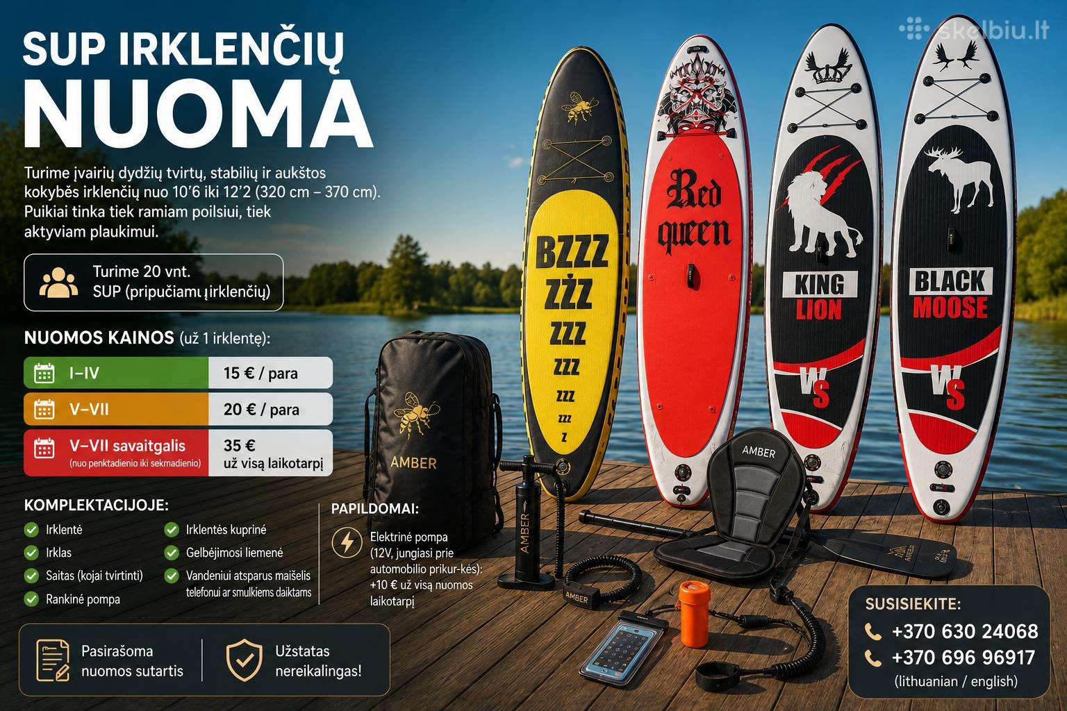 Irklenčių (Sup) nuoma Klaipėdoje