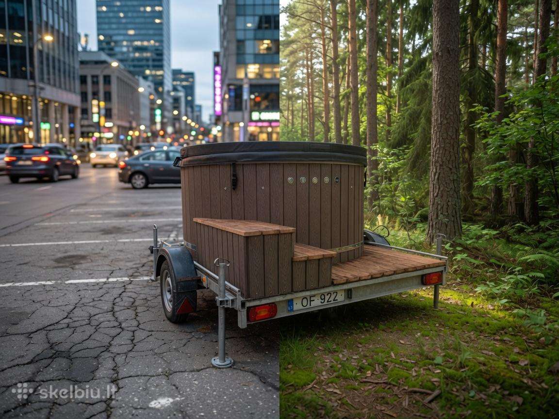 Kubilo Ir Pirtis ant ratu,mobilios pirties nuoma