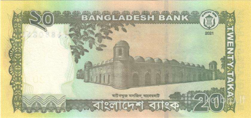 Bangladesh 20 taka 2021. Unc. P