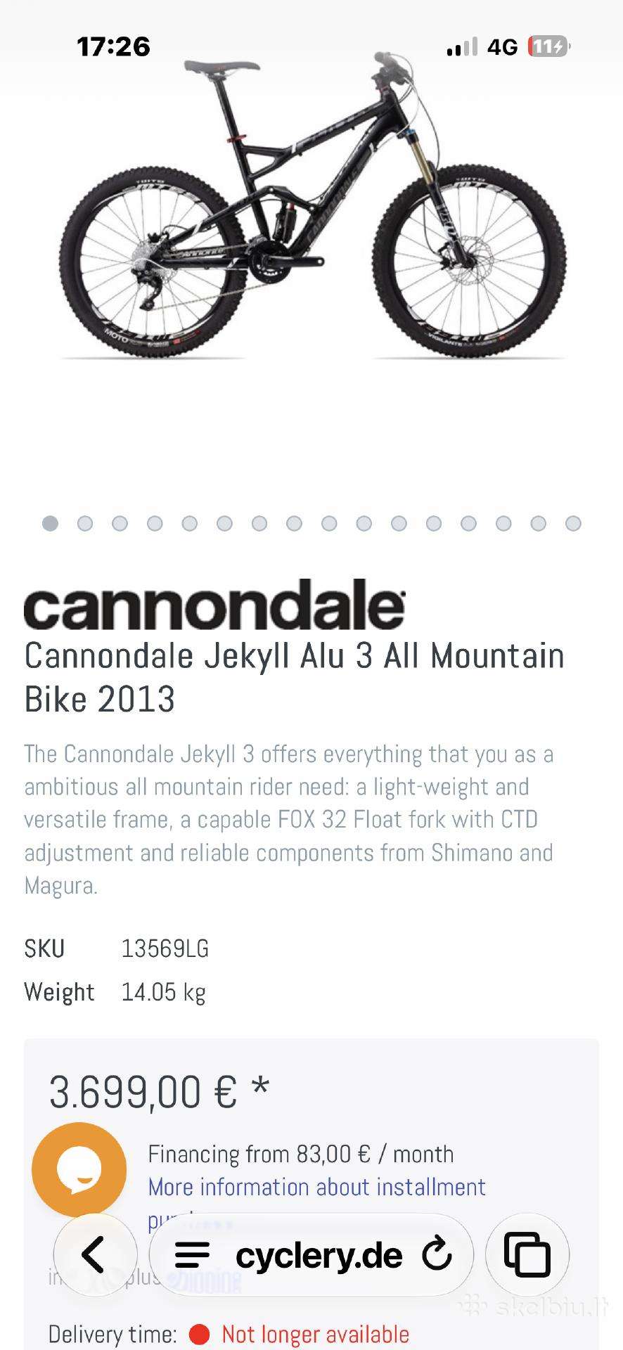 Cannondale Jekyll 3 (2013 metu)
