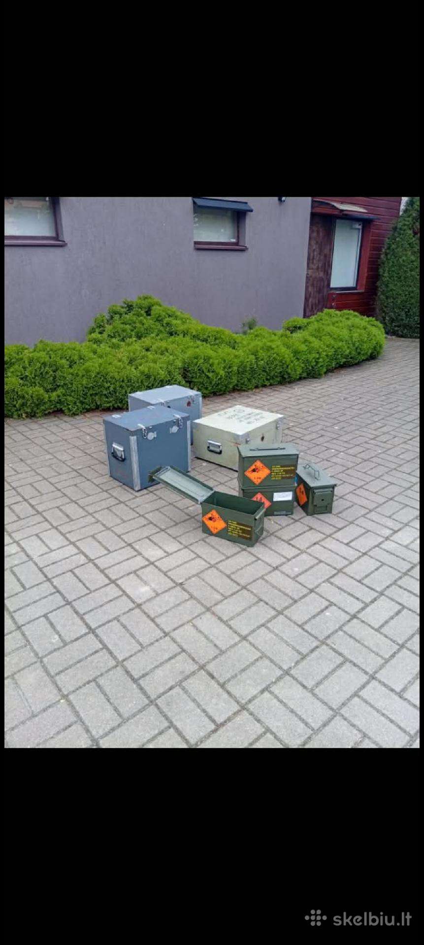 Metalinės hermetiškos amunicinės geros dėžės