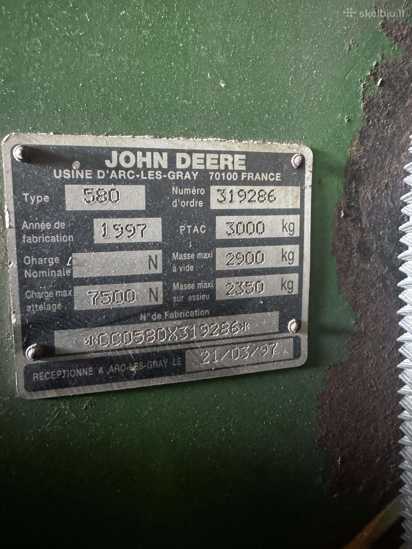 John Deere 580, прессы