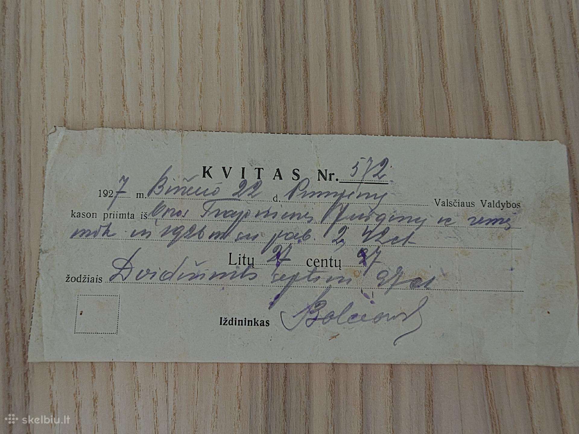 Kvitas. 1927