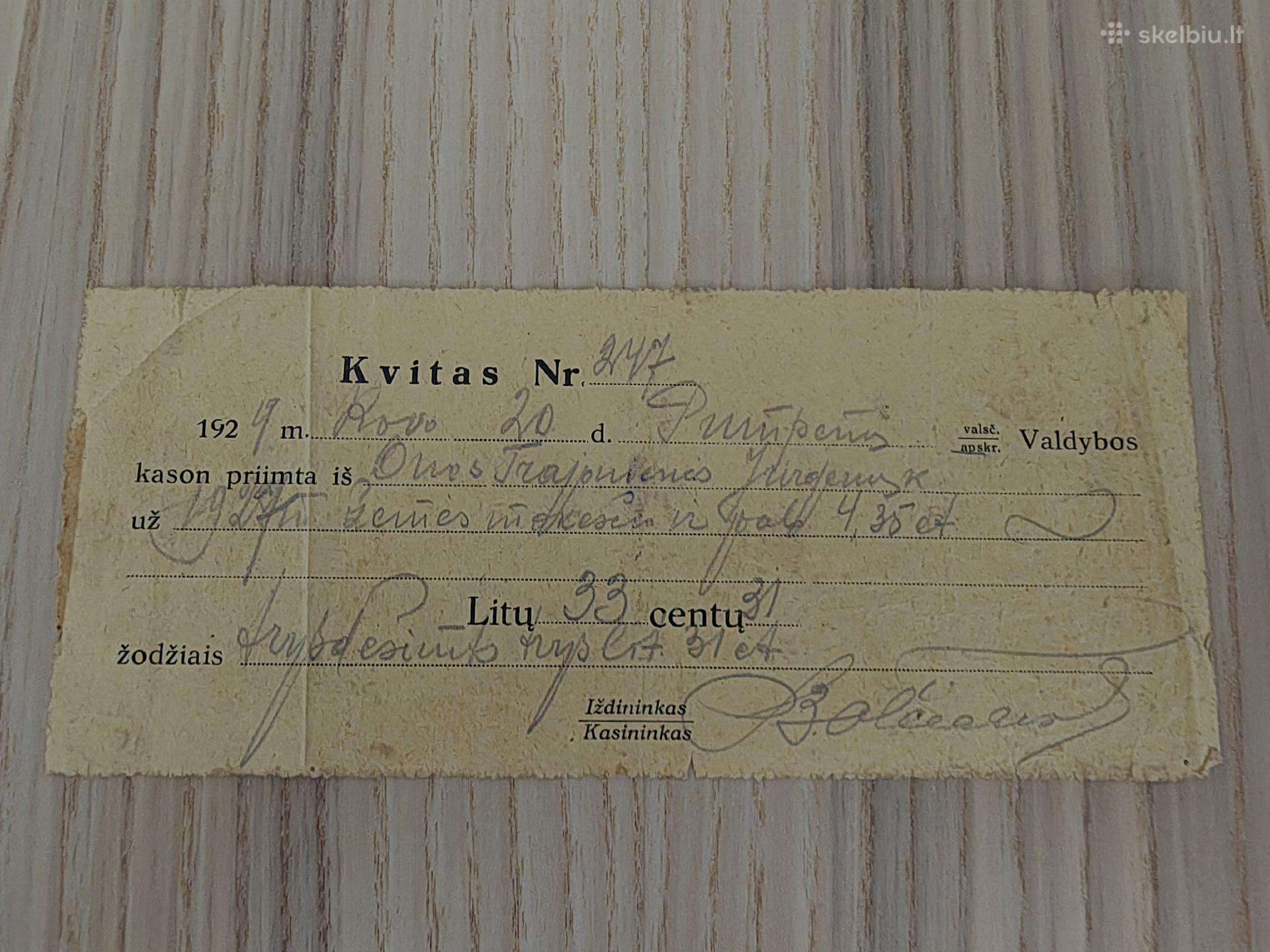 Kvitas. 1929