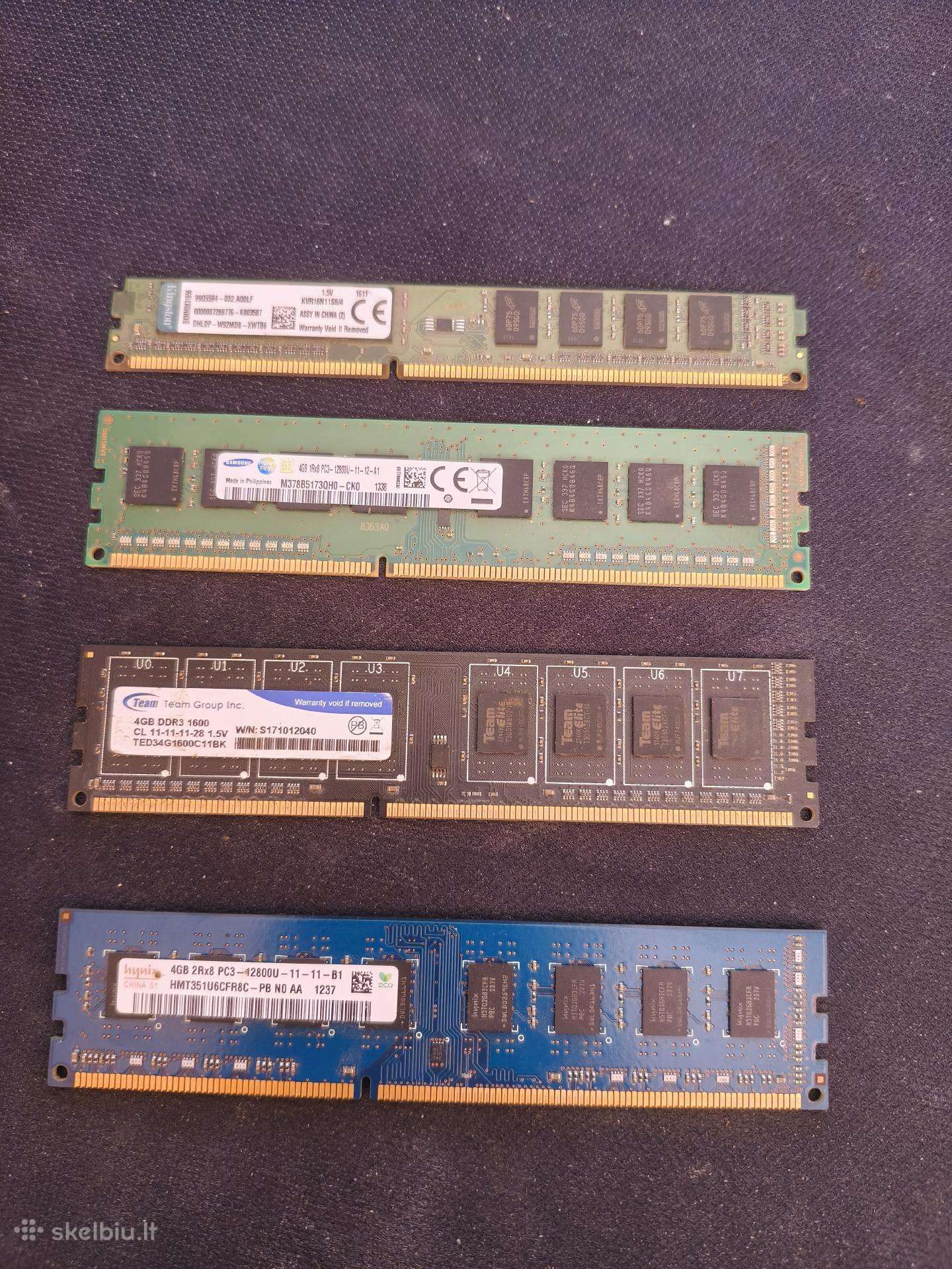 4ram ddr3 4 vienetai visi skirtingi