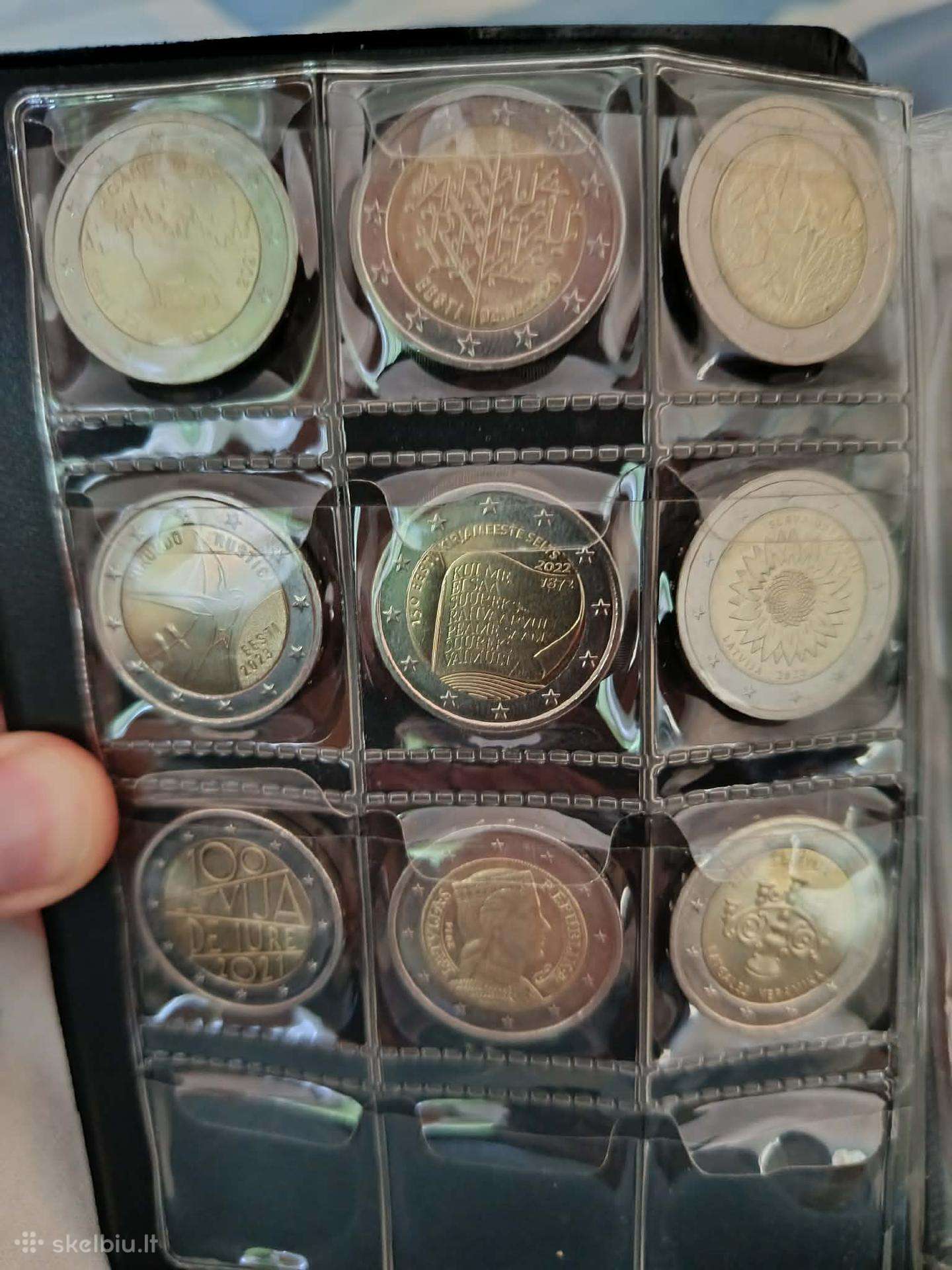 2 eurų proginės monetos, (iš ritinėlio)